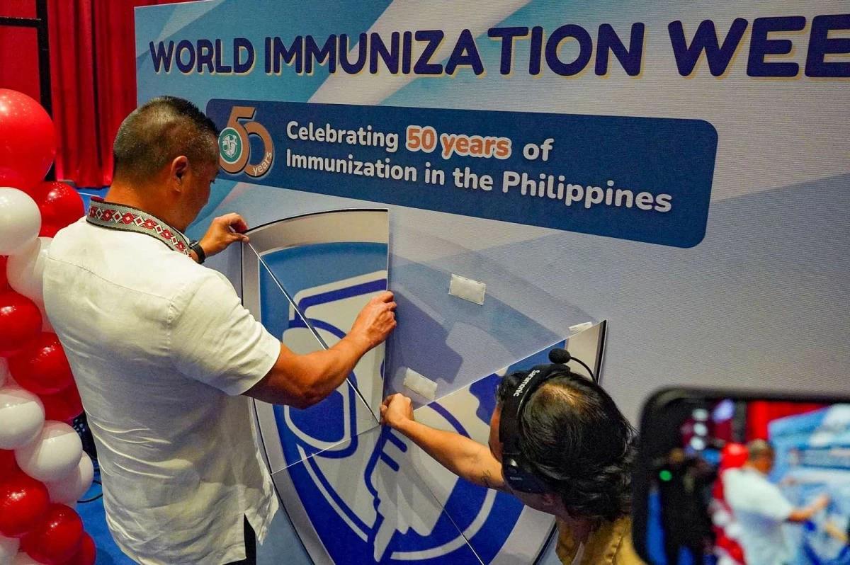 Mayor Zamora leads World Immunization Week 2026 in San Juan, launching the “Ligtas Tigdas” campaign and ceremonial vaccination with the Department of Health, promoting stronger protection and accessible vaccines for all.(John Louie Abrina)