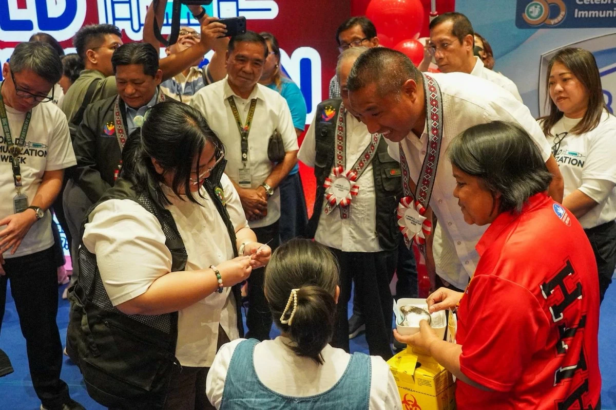 Mayor Zamora leads World Immunization Week 2026 in San Juan, launching the “Ligtas Tigdas” campaign and ceremonial vaccination with the Department of Health, promoting stronger protection and accessible vaccines for all.(John Louie Abrina)
