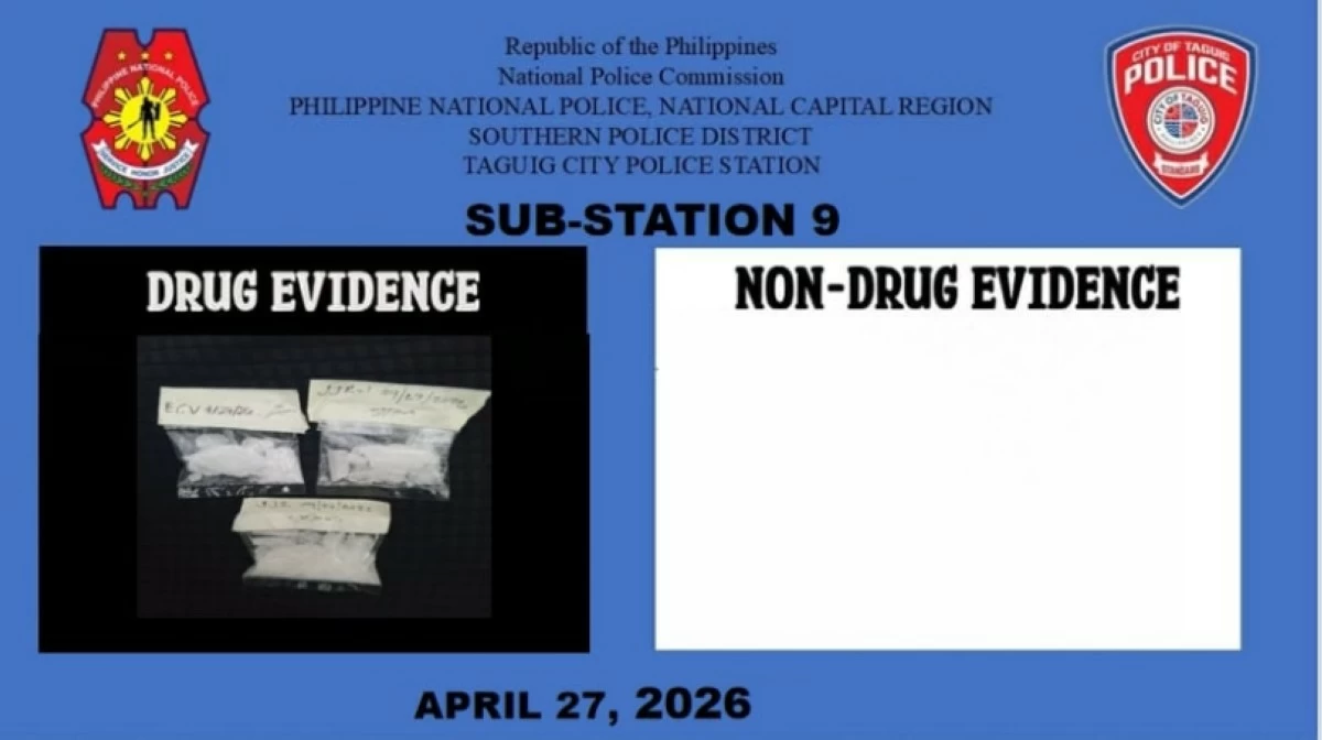 The shabu seized by the Taguig police on April 27(Photo from Taguig police / SPD) 
