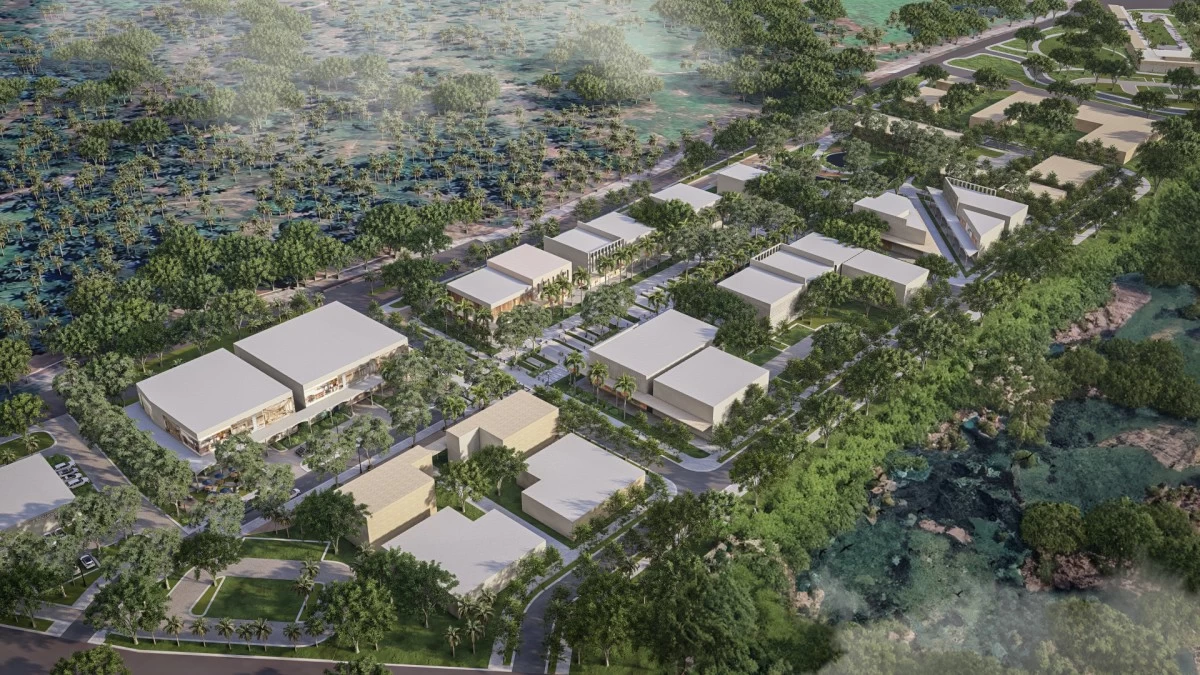 The commercial structures at The Central (Artist's rendition: Villa Escudero)