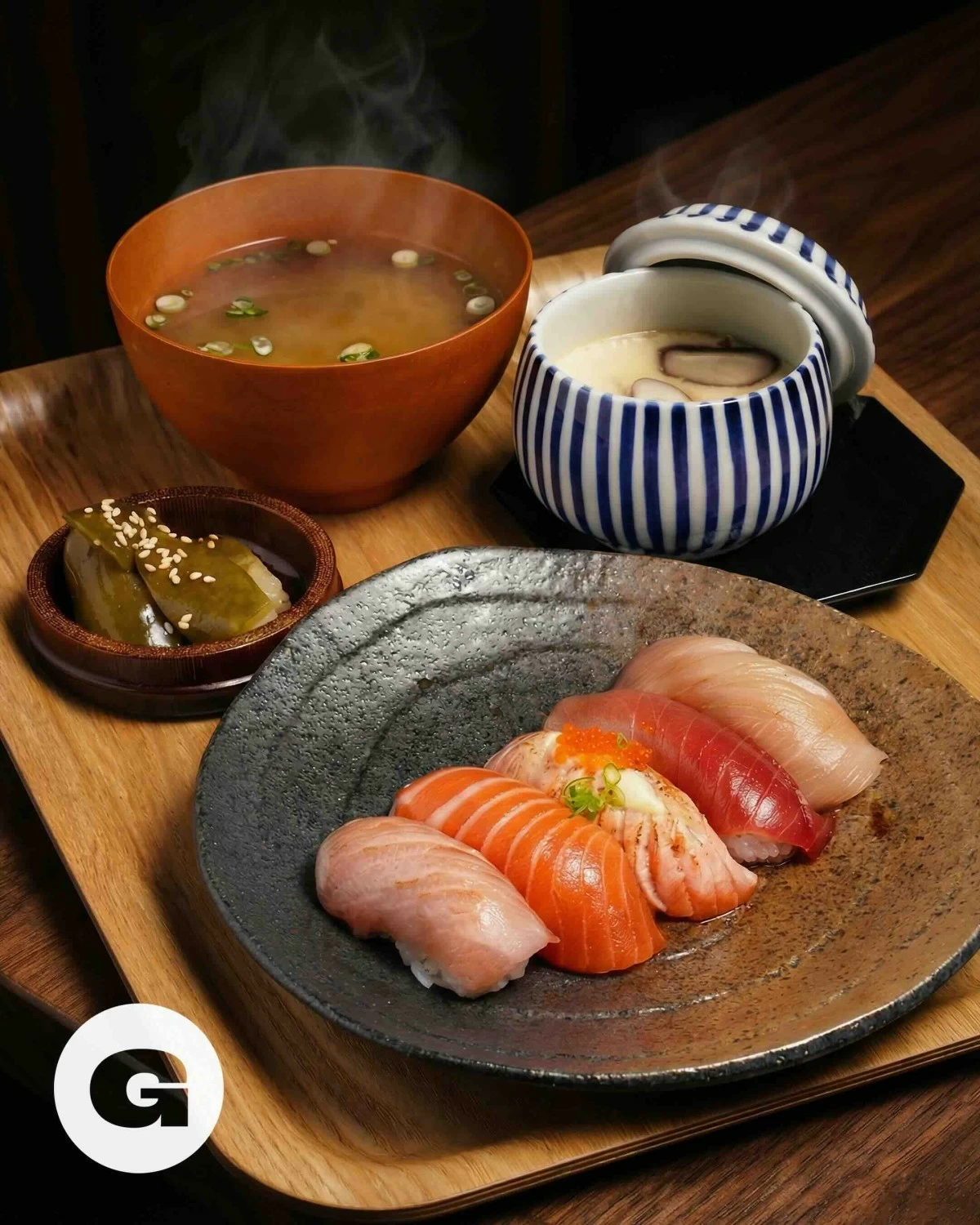 5 Kind of Sushi lunch set (Photo: Izakaya Geronimo)