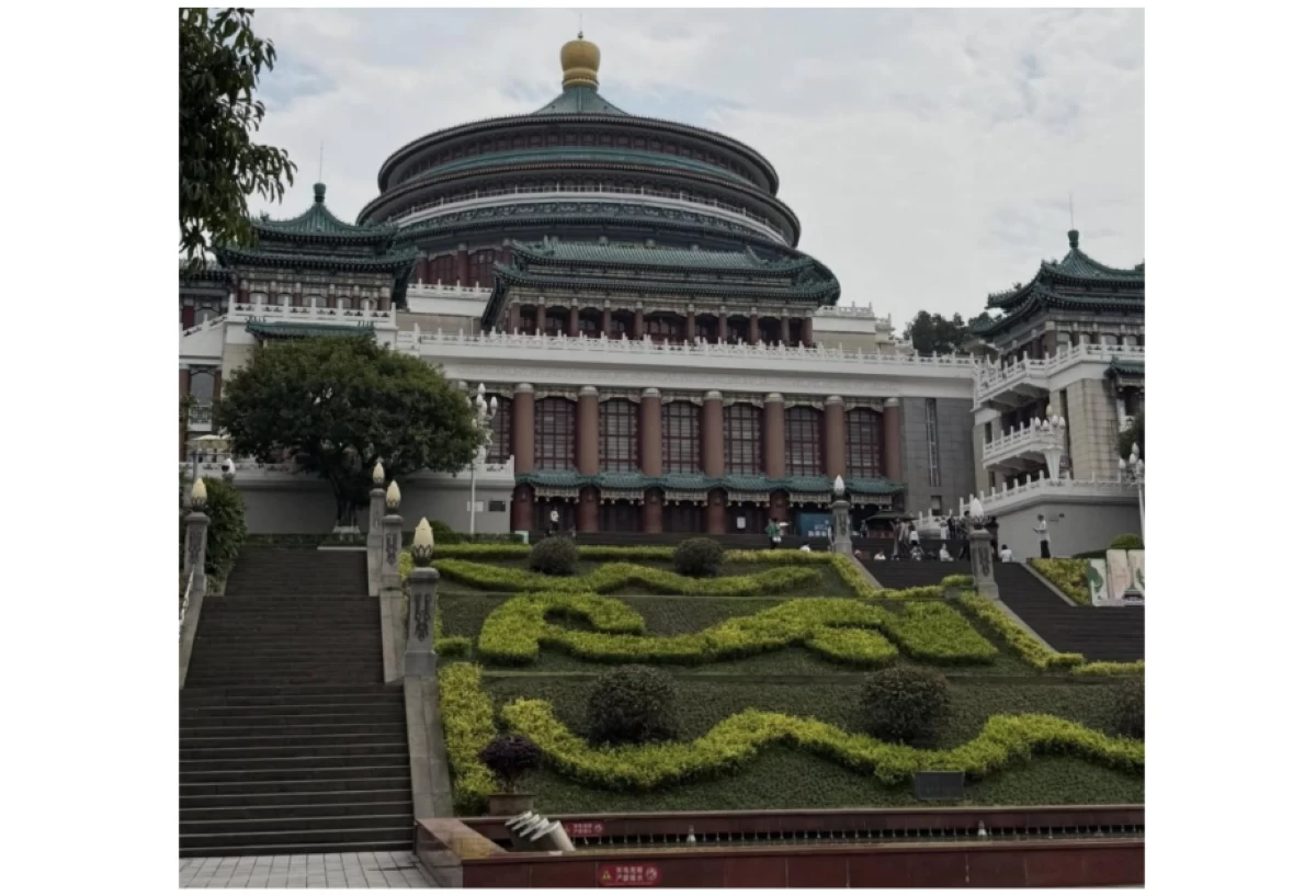 The Chongqing Great Hall of the People stands as a landmark auditorium, blending traditional Chinese palace-style architecture with Western design influences. (Photo: Badette M. Cunanan/Manila Bulletin)