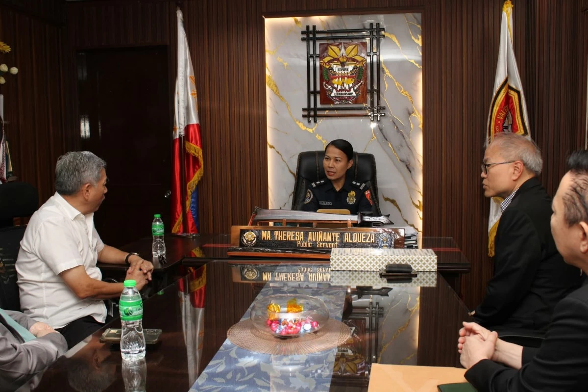 CFBCI representatives meet with Valenzuela Fire Marshal FSupt. Ma. Theresa Alqueza to discuss fire safety compliance and prevention efforts. (Photo courtesy of CFBCI)