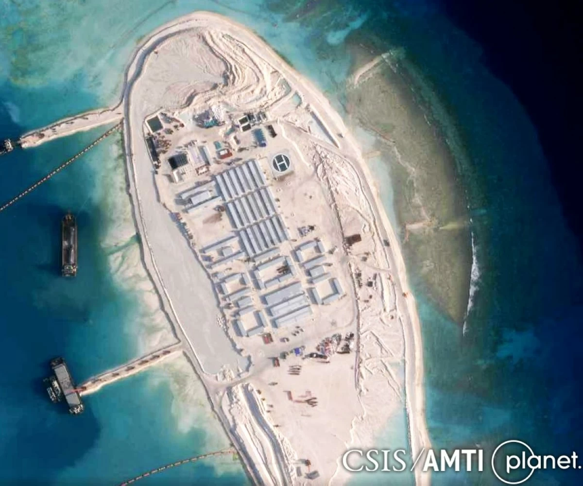 Antelope Reef (Satellite image: Asia Maritime Transparency Initiative, Center for Strategic and International Studies)