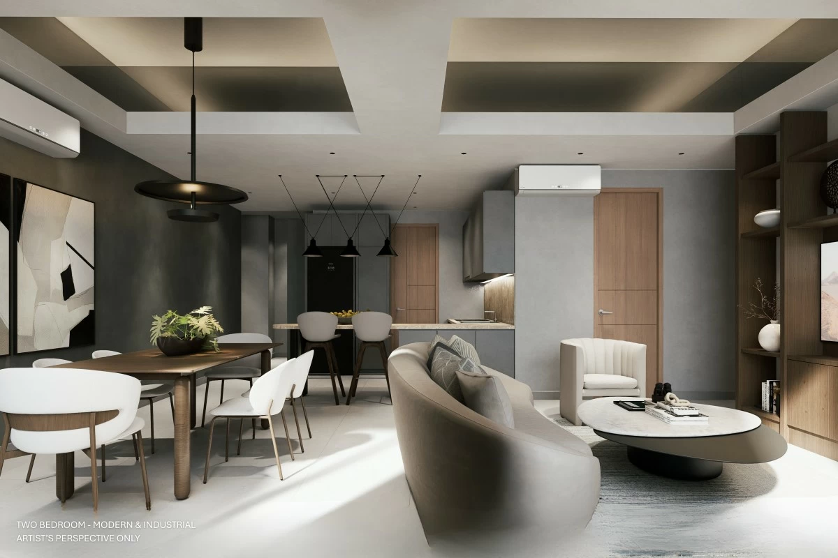 Modern and Industrial: clean lines and architectural clarity for a structured, city-inspired space. (Photo: Arthaland)