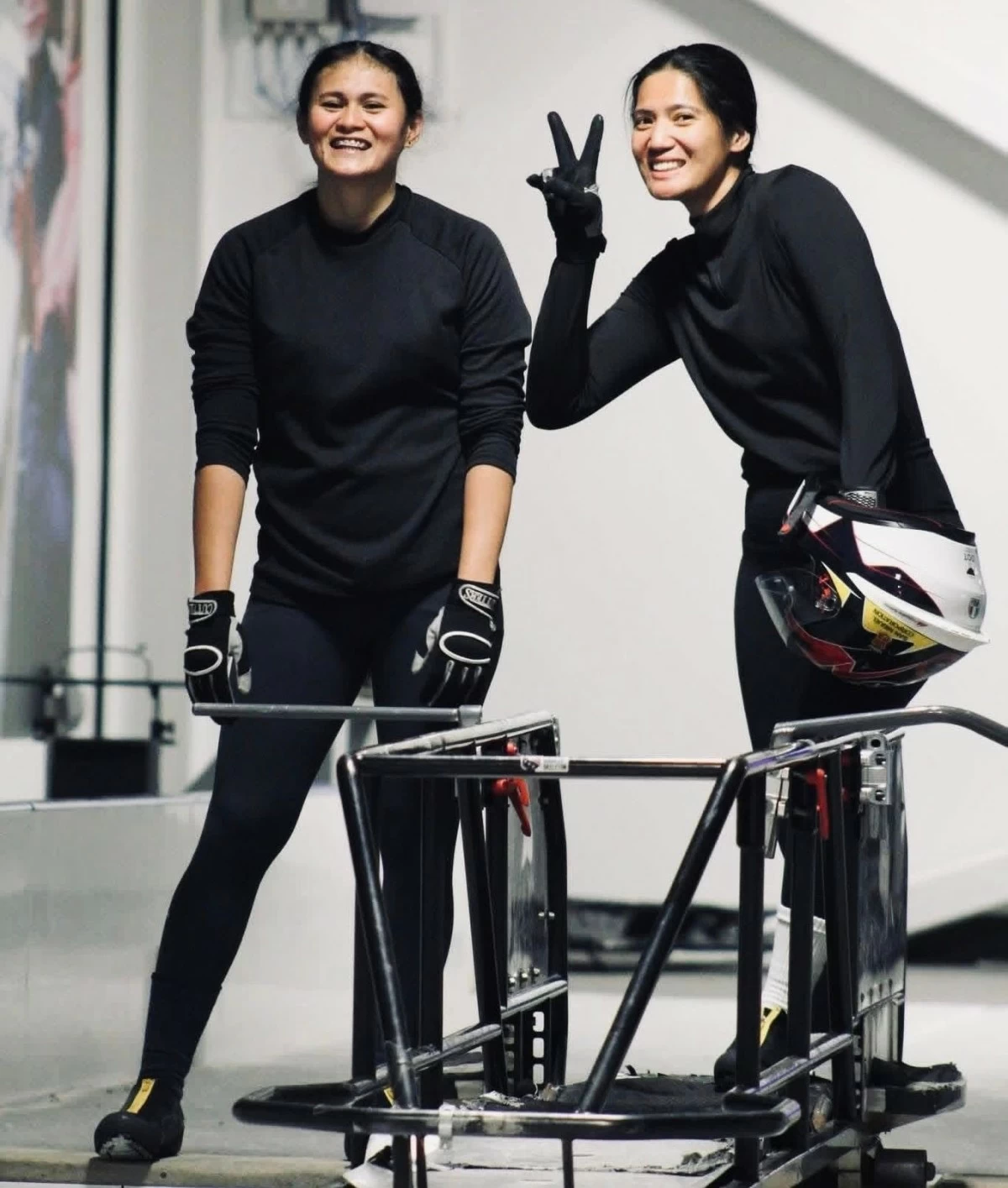 From left: ASW Reah Sumalpong PCG and ASW Shirley Salamagos PCG training in South Korea.