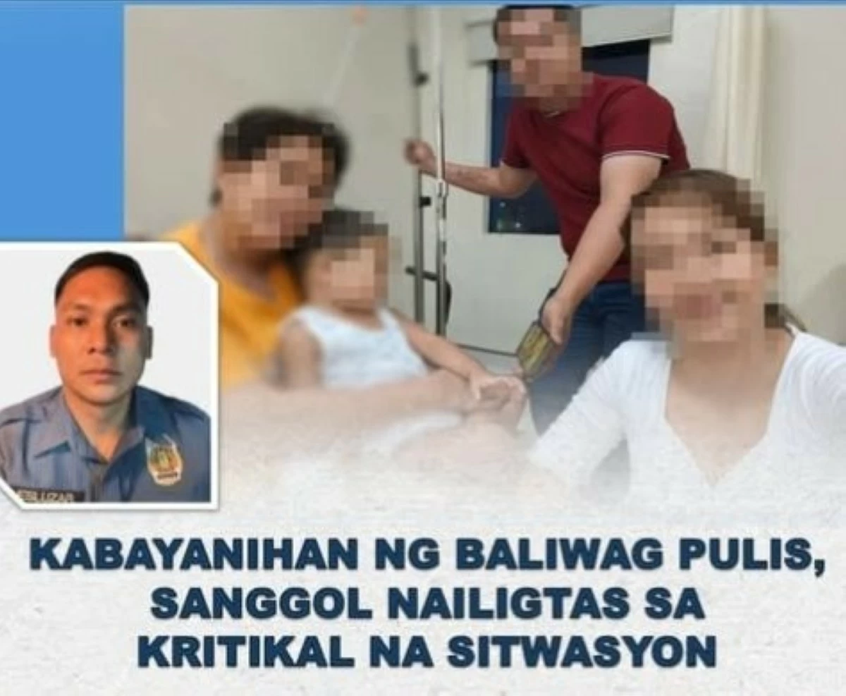 Parents, netizens laud Bulacan cop's swift action for sick baby
