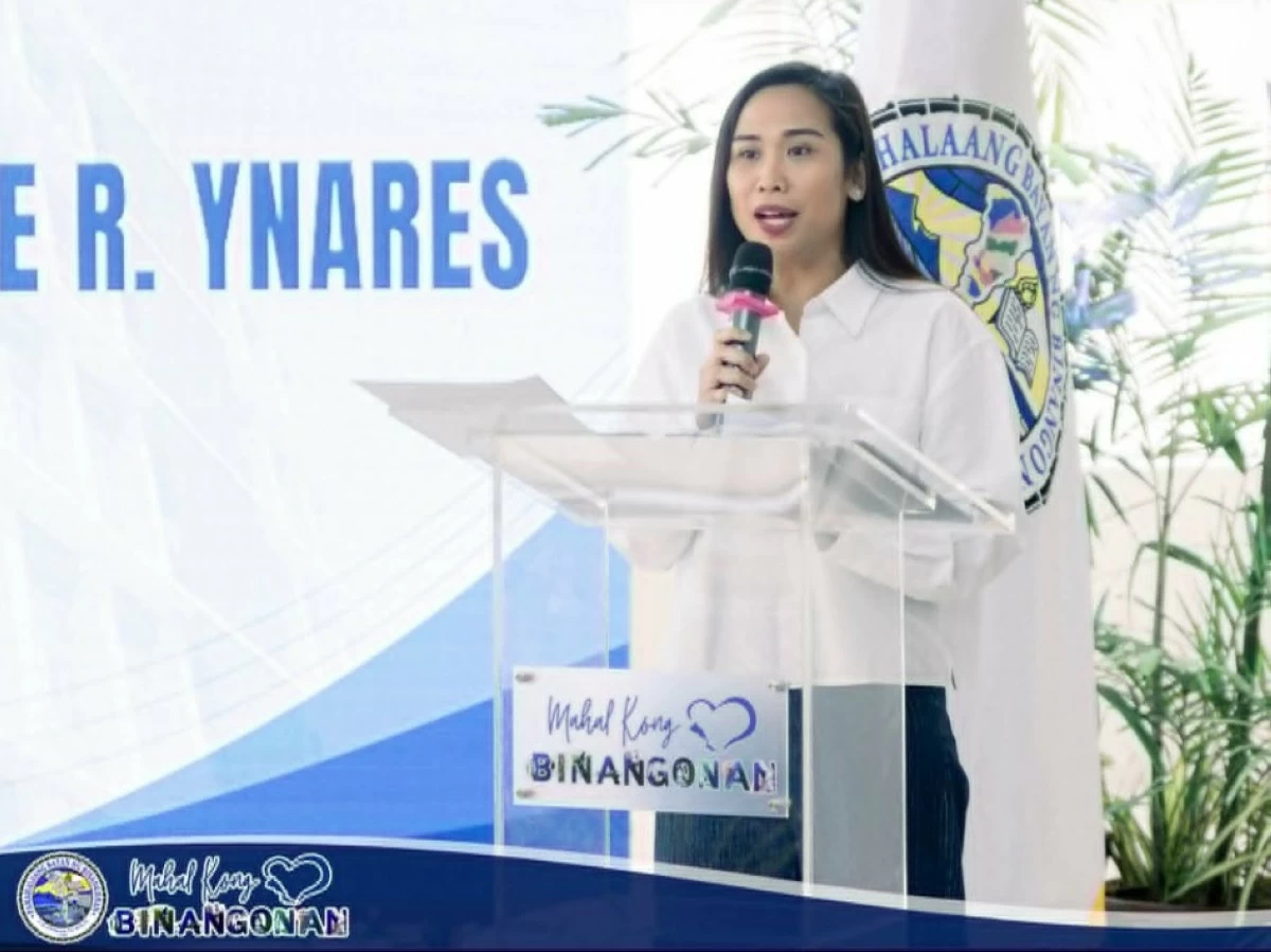 Mayor Rhea Ynares during the Rizal Mayors' League meeting in Binangonan (photo from Mahal Kong Binangonan's FB page)