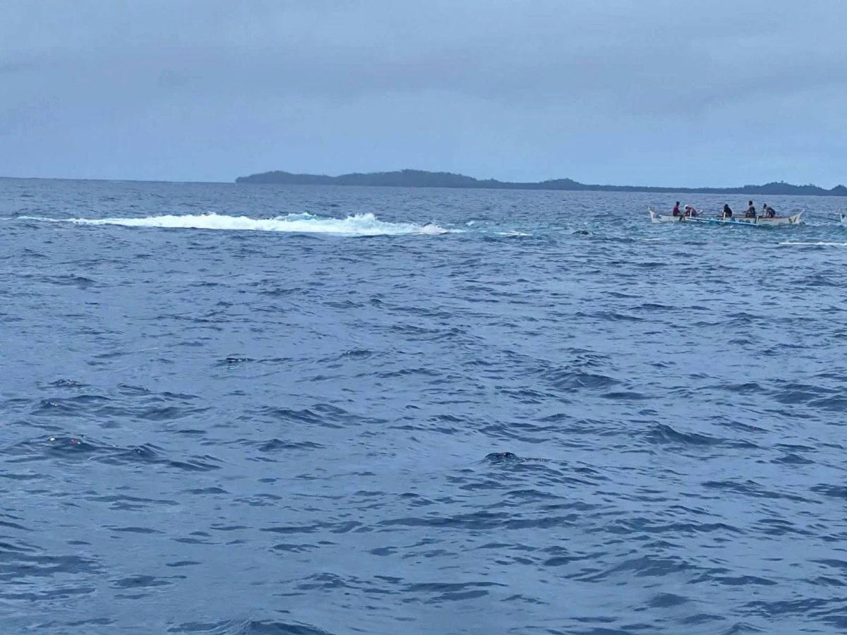 A cargo vessel capsizes and splits into two due to rough sea conditions in the waters of Dapa, Surigdao del Norte on April 30, 2026. Philippine Coast Guard (PCG) personnel rescue all 32 crew of the vessel. (Photo: PCG)