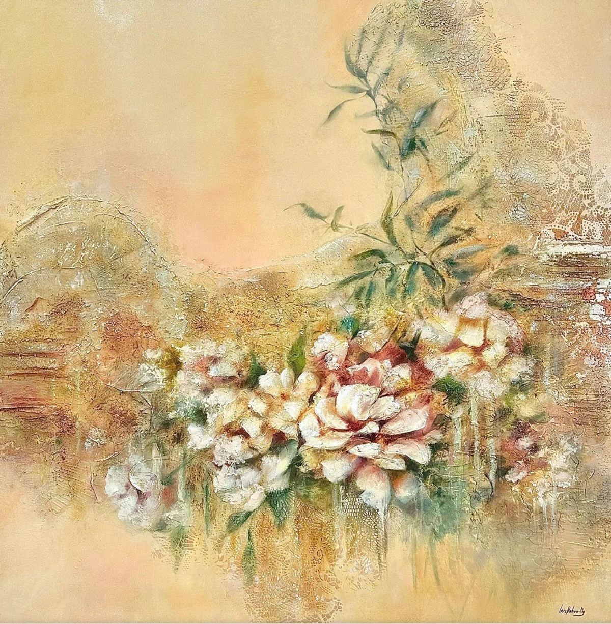 'CARTOGRAPHY OF BLOOMS 2,' oil on canvas, 36x36 inches, 2026