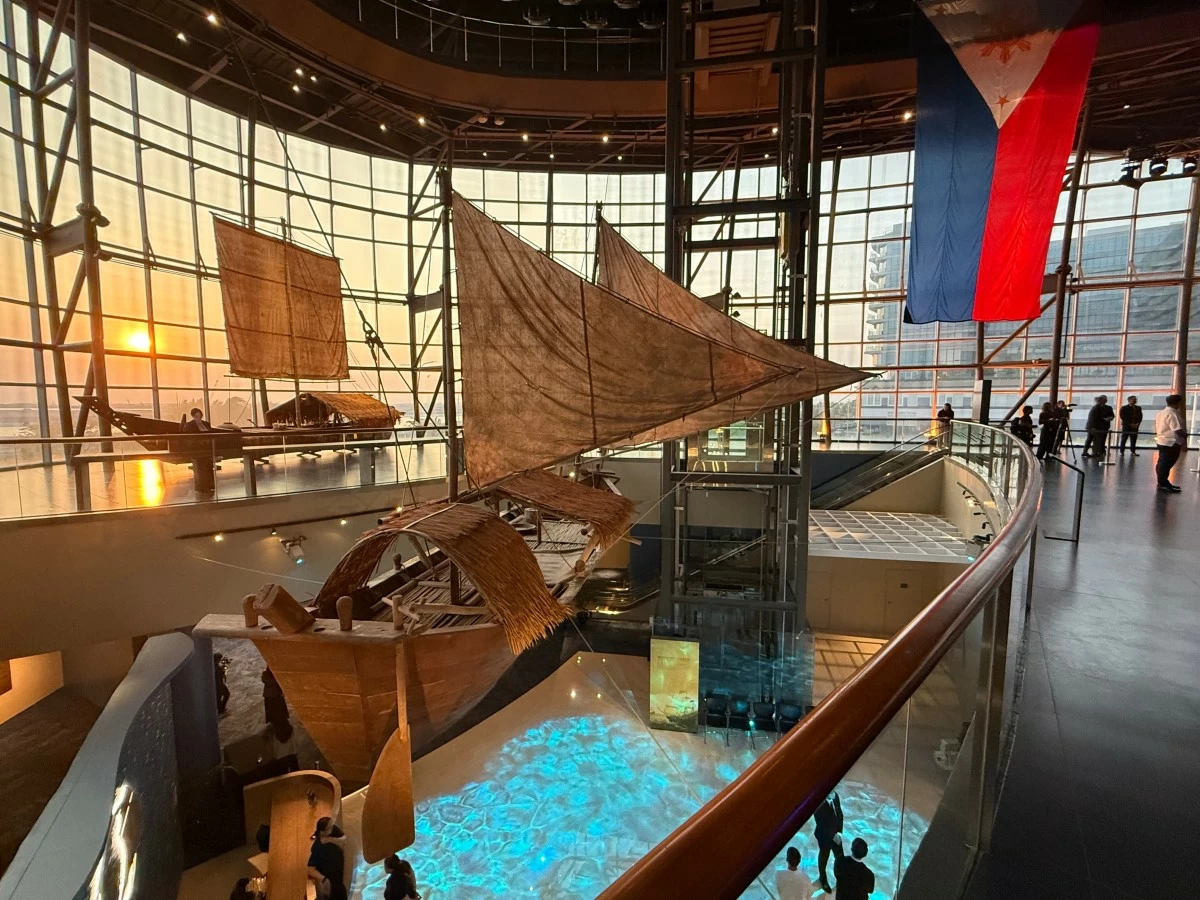 The Filipino sailing vessels that are on display by the Museo entrance. 