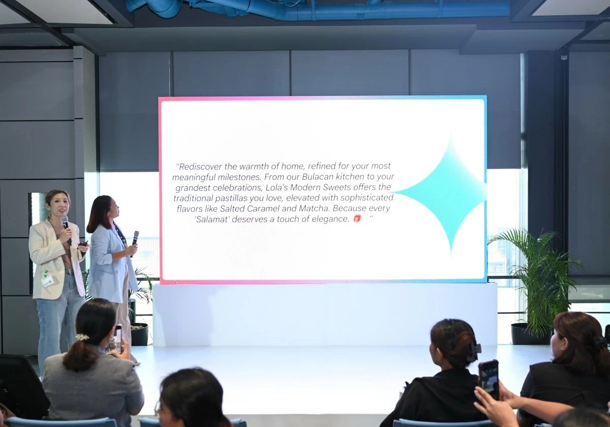Participants proudly share their work following the hands-on activity. They demonstrated how quickly mompreneurs can supercharge their brands and craft compelling, professional stories using Google AI tools. 
