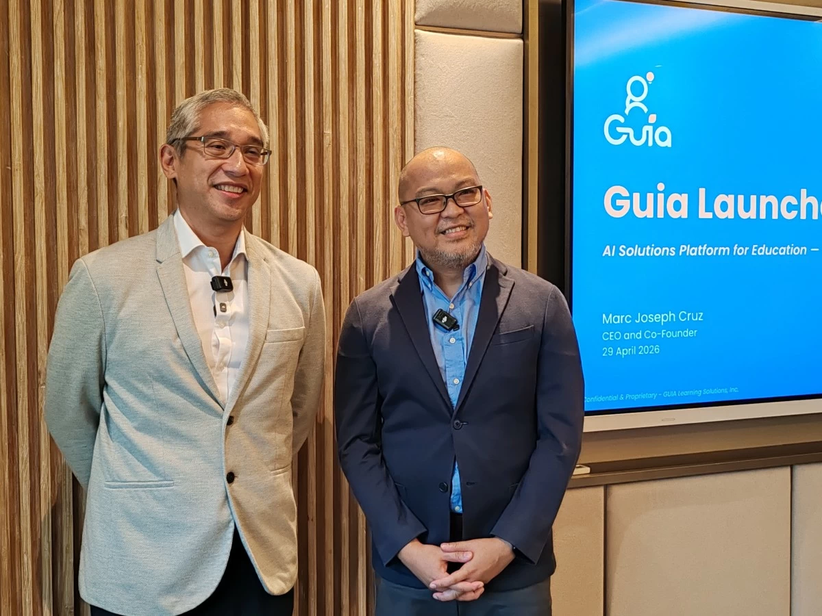 Guia CEO Marc Joseph Cruz (right) and co-founder Simon Villalon (left) during the press launch.