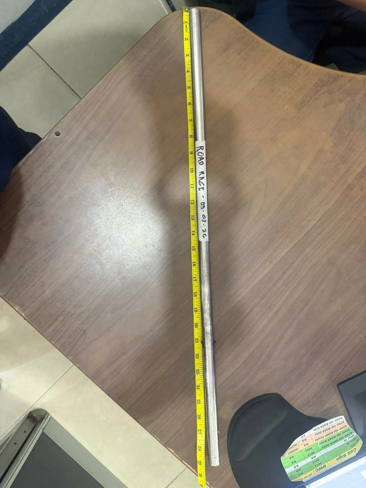 A metal pipe allegedly used in the road rage incident was recovered by authorities as evidence (Photo from QCPD)
