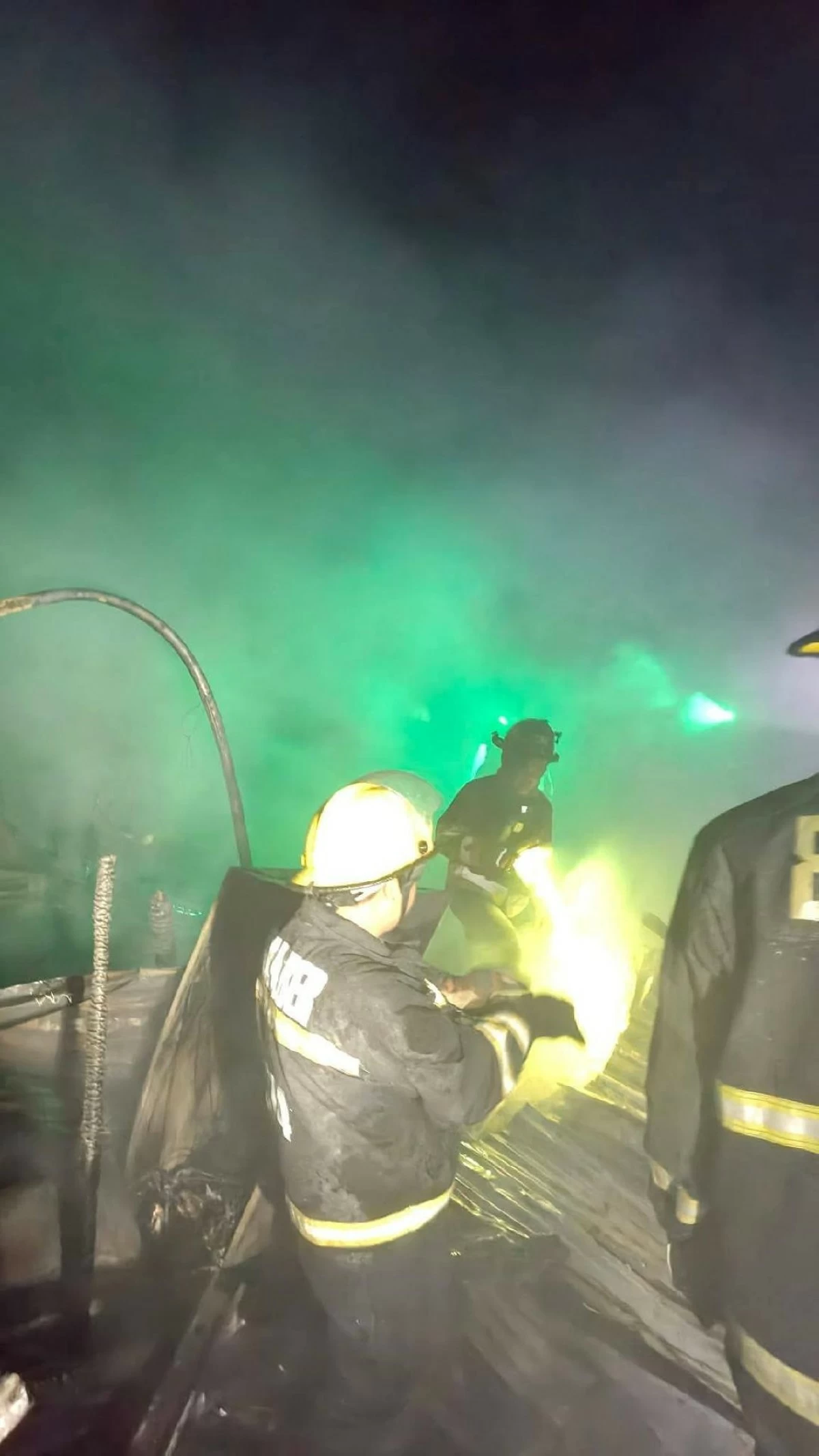 

A 79-year-old woman was killed and her 62-year-old husband was injured in a fire in Barangay Alijis, Bacolod City on Wednesday, May 6. (Chamber Volunteer Fire Brigade)
