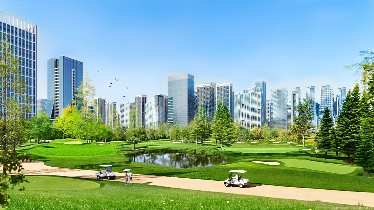 Rolling greens and open skies make Villar City’s future golf course a peaceful retreat for both recreation and quiet reflection. (Artist's perspective: Villar City)