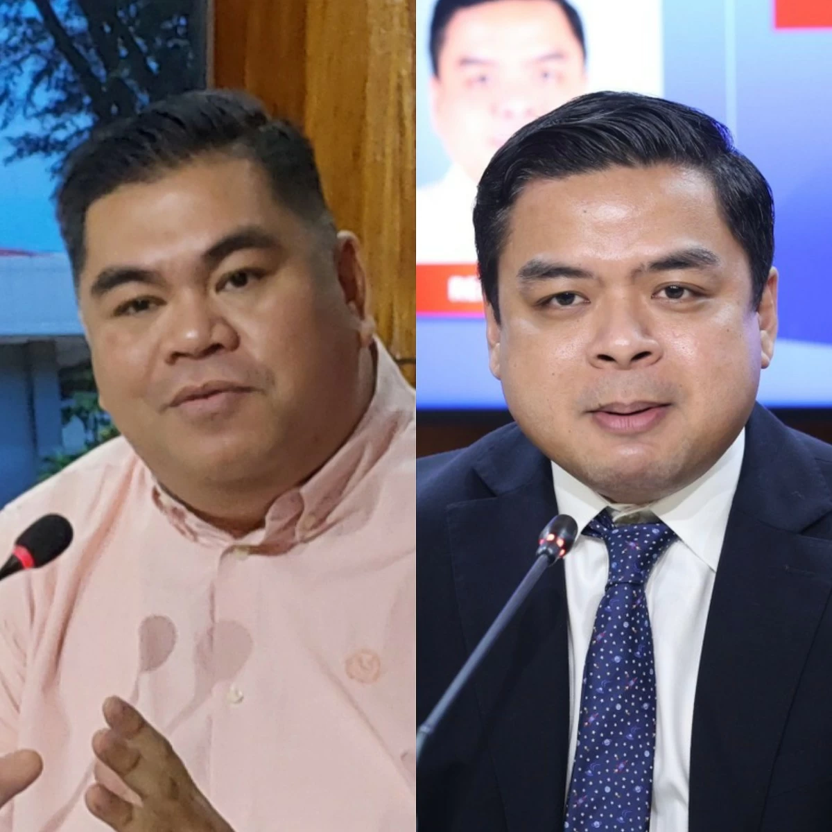 Tingog Party-list Rep. Jude Acidre (left), Bicol Saro Party-list Rep. Terry Ridon (MANILA BULLETIN, PPAB)