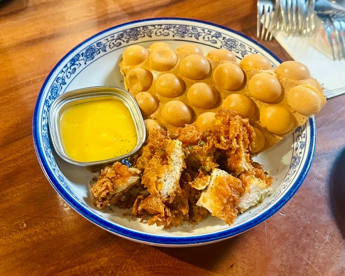 Egg Waffle and Chicken