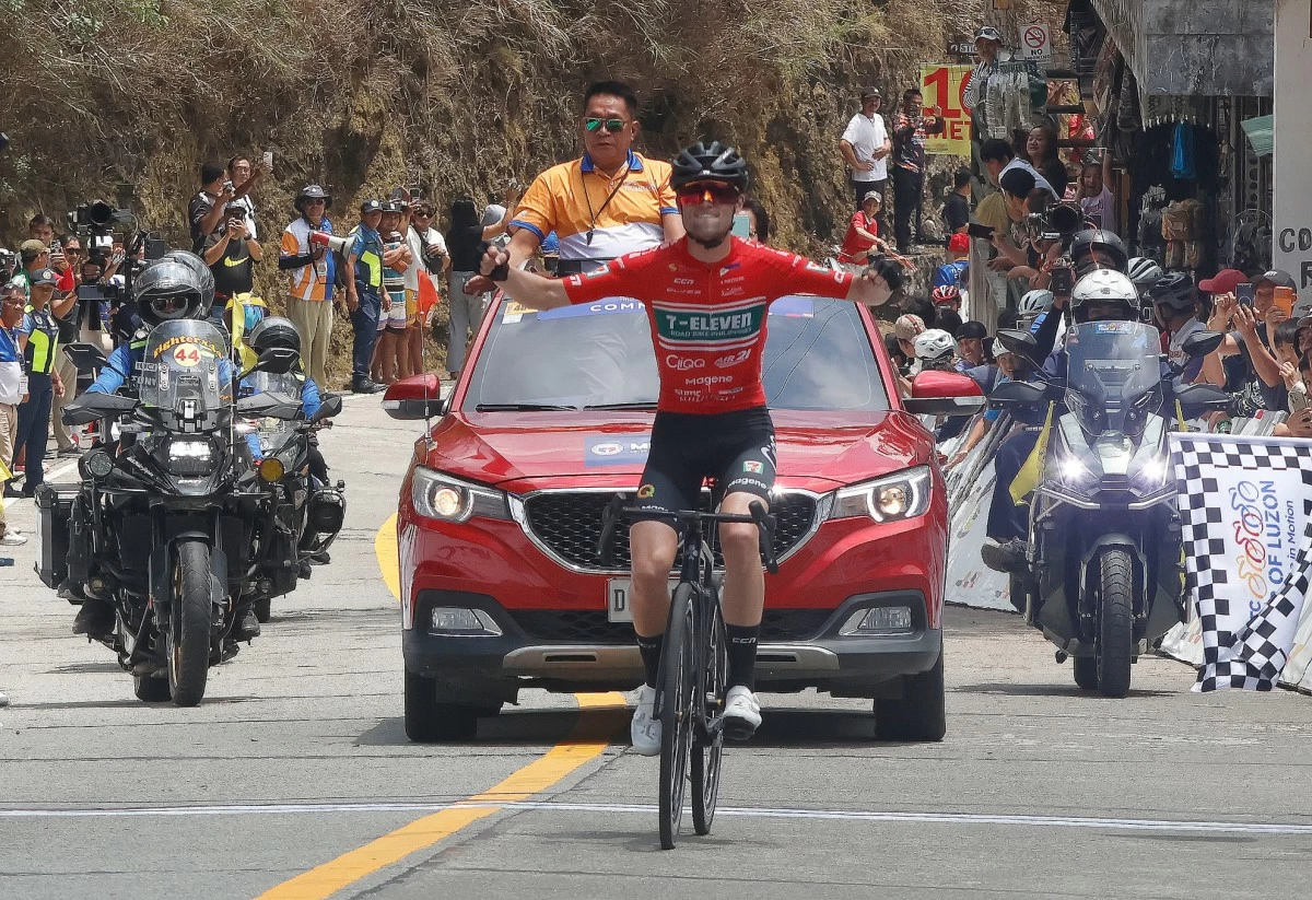 7-Eleven's Antoine Huby wins Stage 10 of the Tour of Luzon that started in Candon City and ended at the Bessang Pass Natural Monument. 