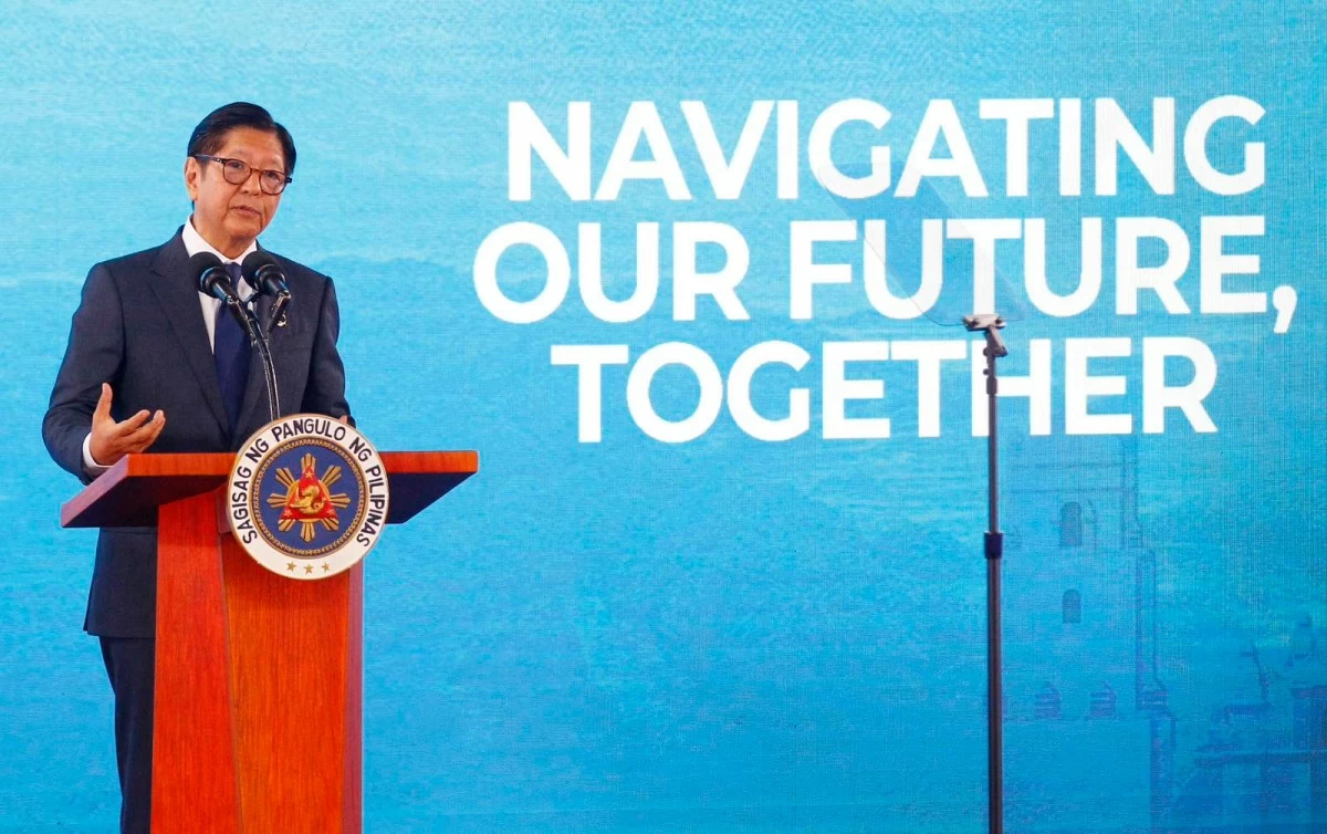President Ferdinand 'Bongbong' Marcos Jr. speaks during a press conference at the International Media Center following the conclusion of the 2026 ASEAN Summit and Related Meetings in Cebu City, on May 8, 2026. (Mark Balmores)