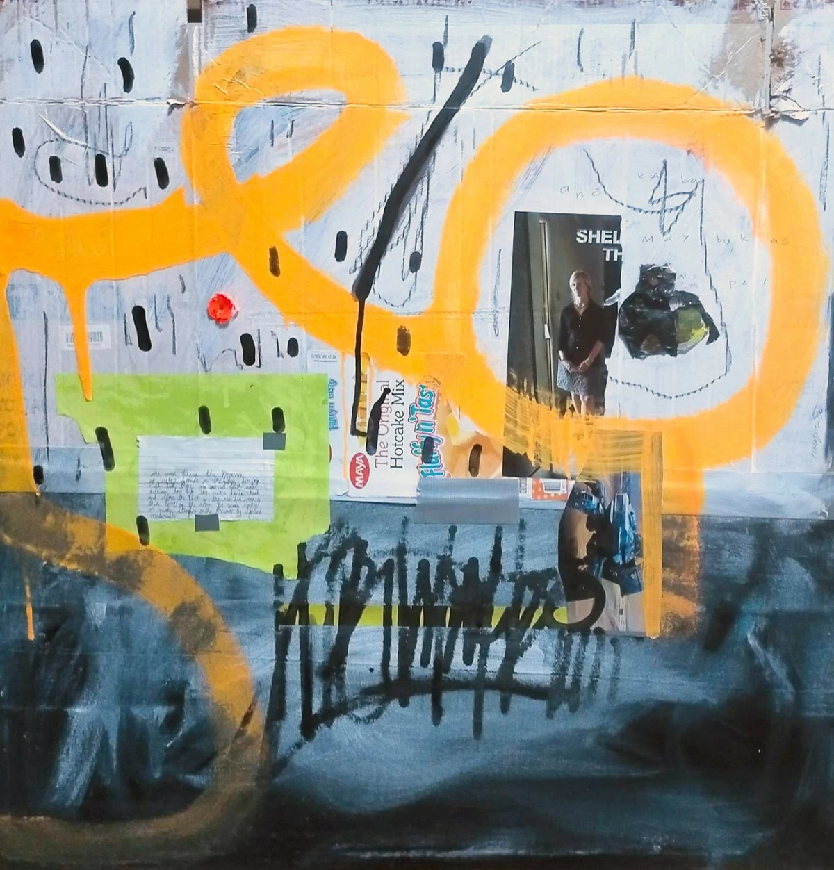'ANO KA BA, MAY BUKAS PA,' mixed media on canvas, 36x36 inches, 2026