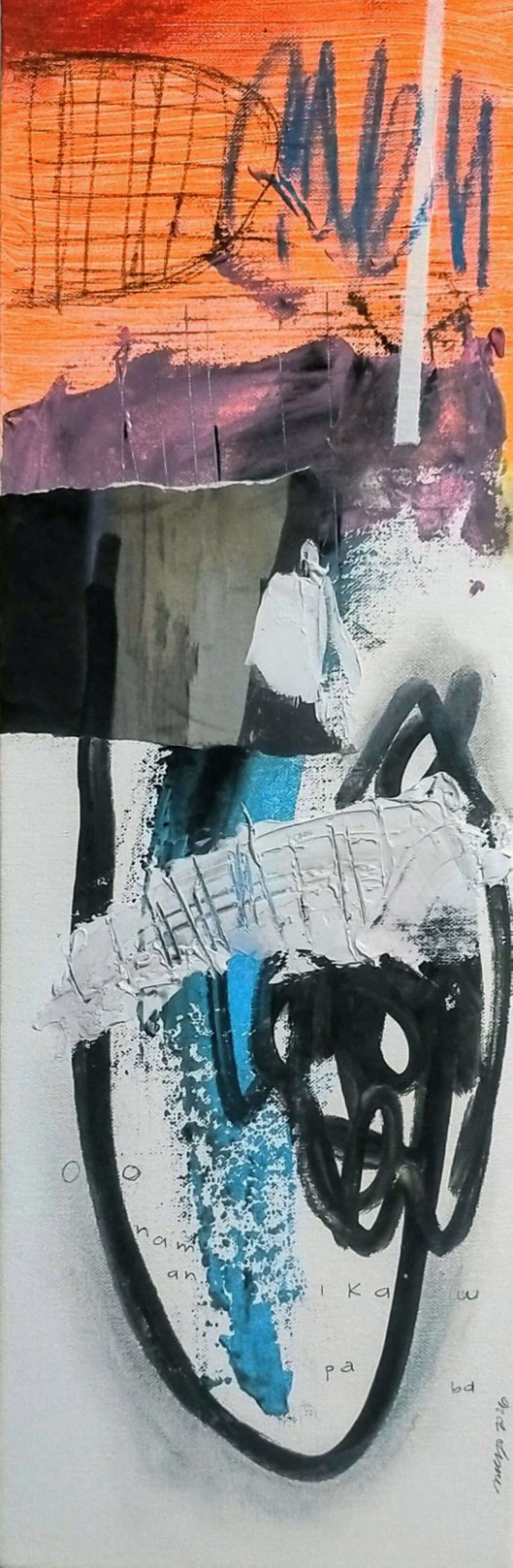'OO NAMAN, IKAW PA BA,' mixed media on canvas, 8x24 inches, 2026