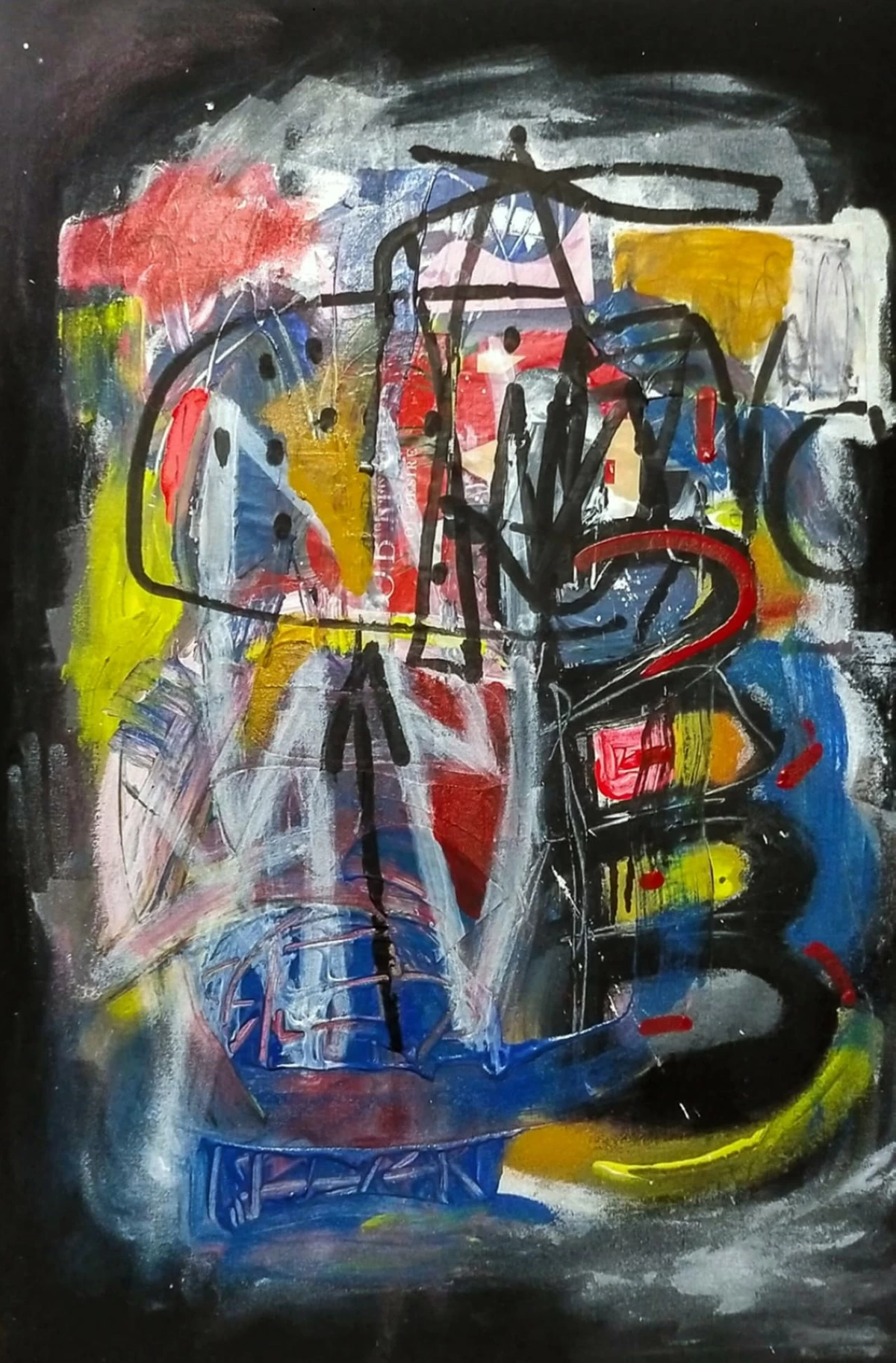 'ACCELERATE,' mixed media on canvas, 36x24 inches, 2026