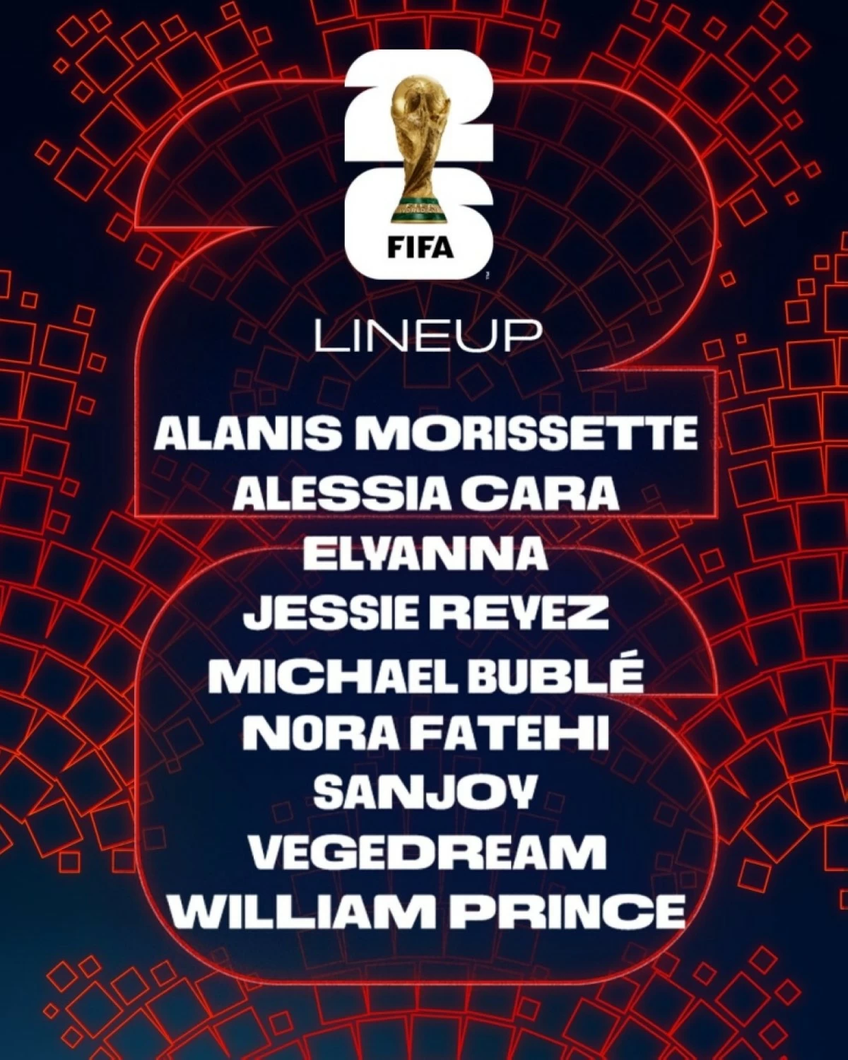 The performers at FIFA World Cup 2026 opening ceremony in Canada (FIFA World Cup) 