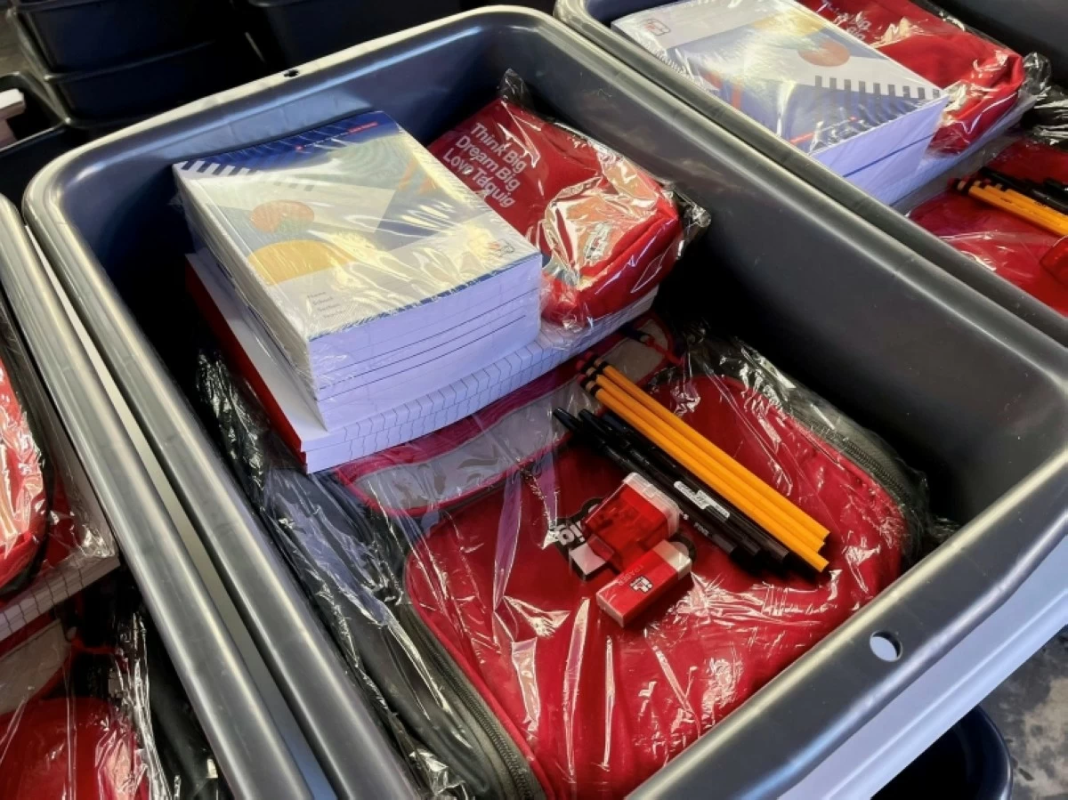The school package to be distributed by the Taguig City government (Photo from the Taguig City government's Facebook page) 