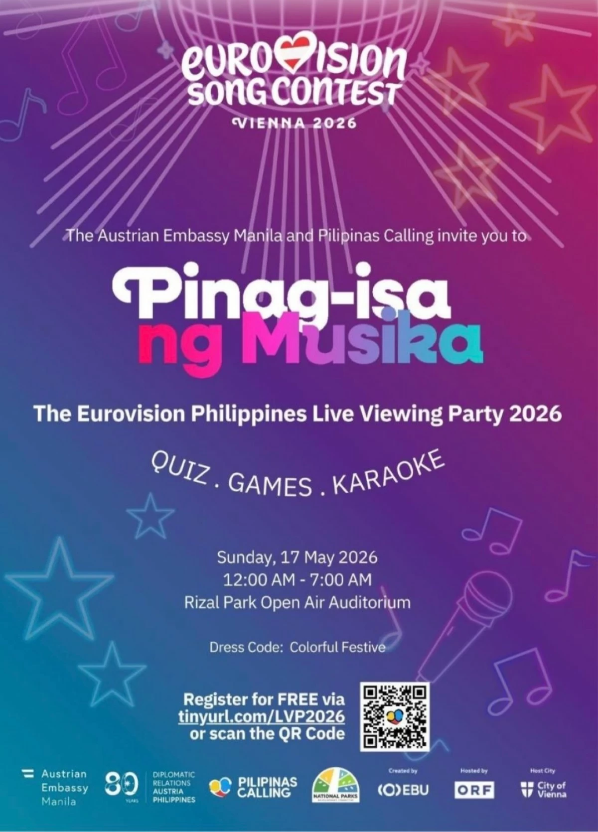 The Austrian Embassy hosts a Eurovision viewing party in Manila. Photo: Austrian Embassy
