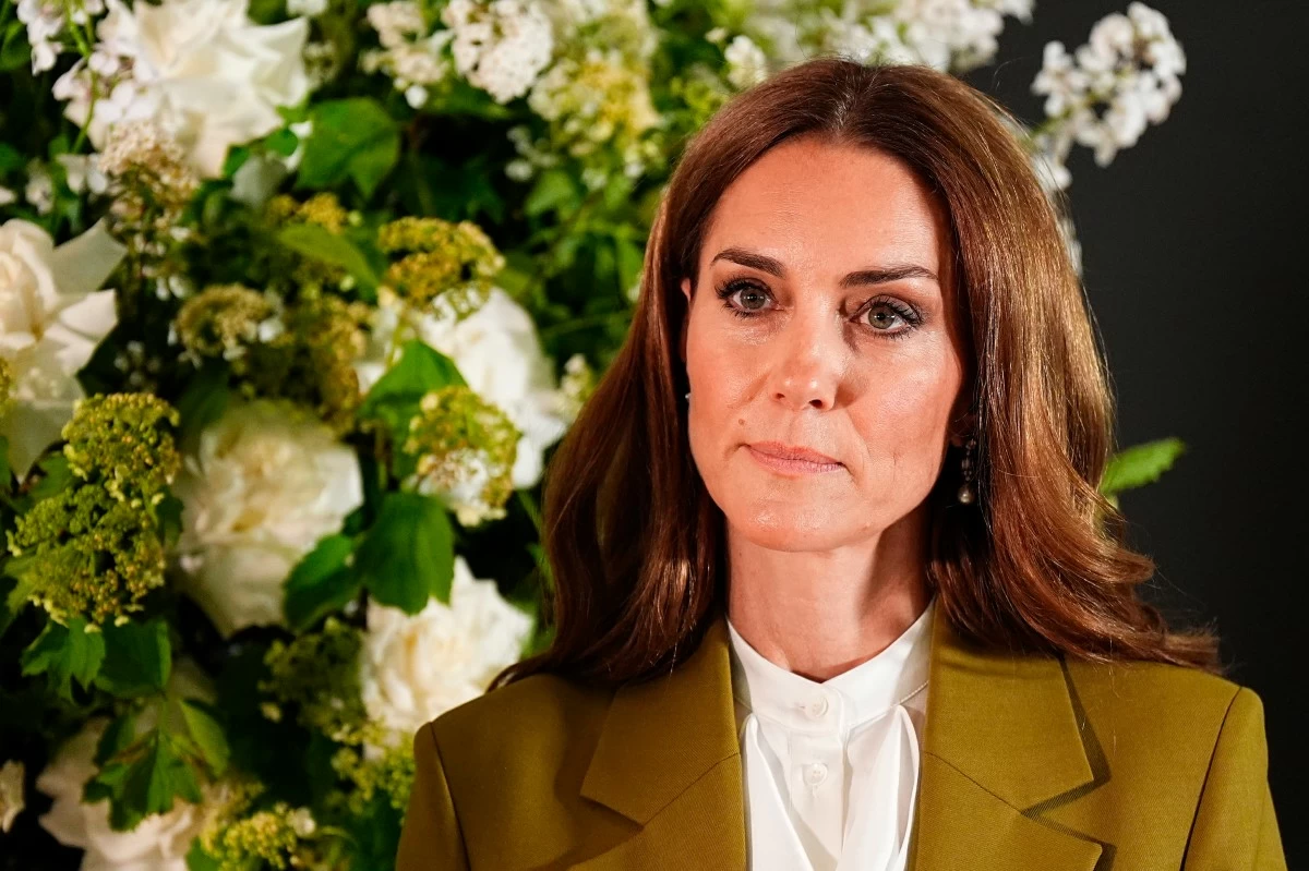 FILE - Britain's Princess Kate is seen at the British Fashion Council at 180 Studios in central London on May 13, 2025. (Aaron Chown, Pool Photo via AP, File)