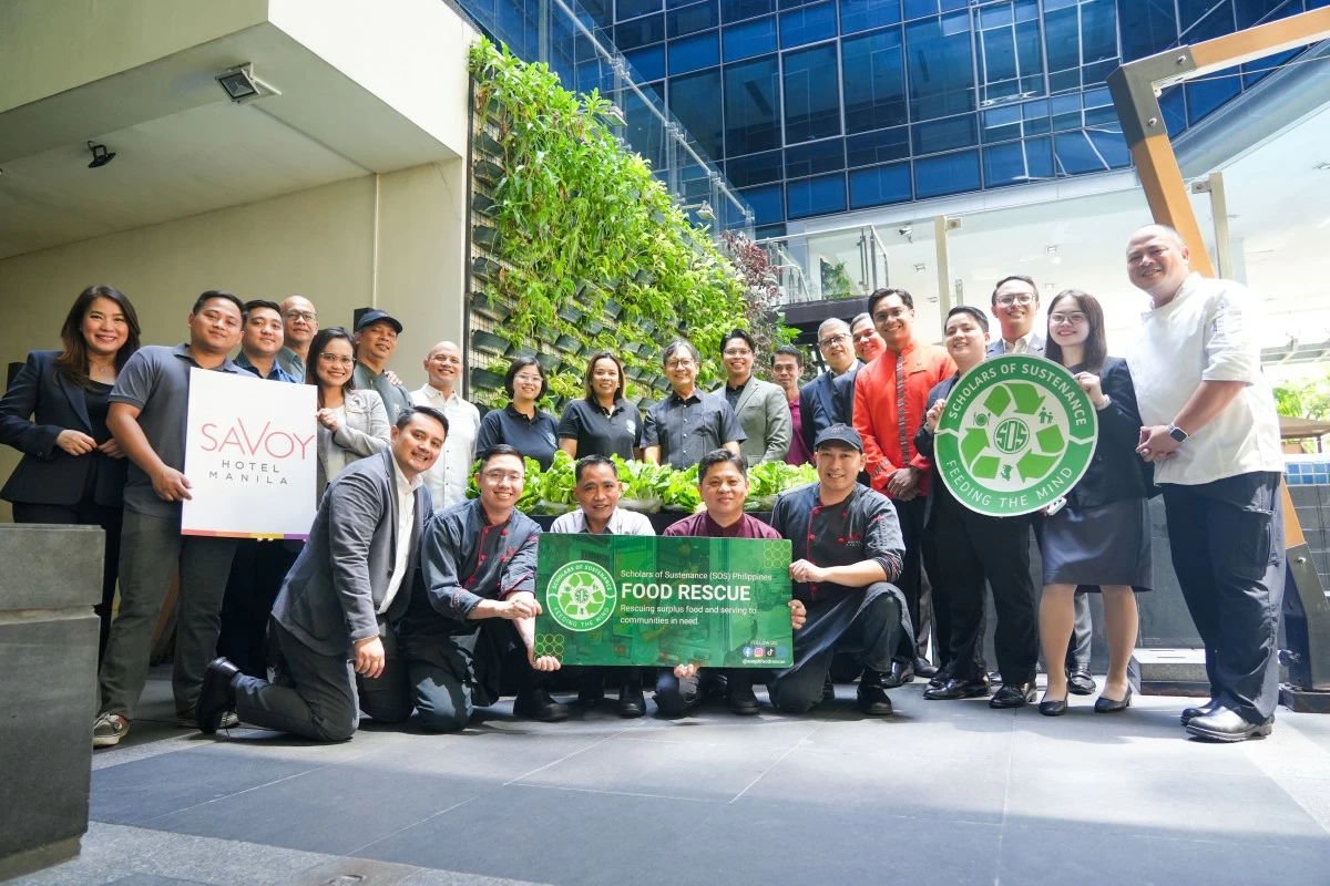 Scholars of Sustenance with Savoy Hotel Manila's leaders and associates during the harvest turnover.
