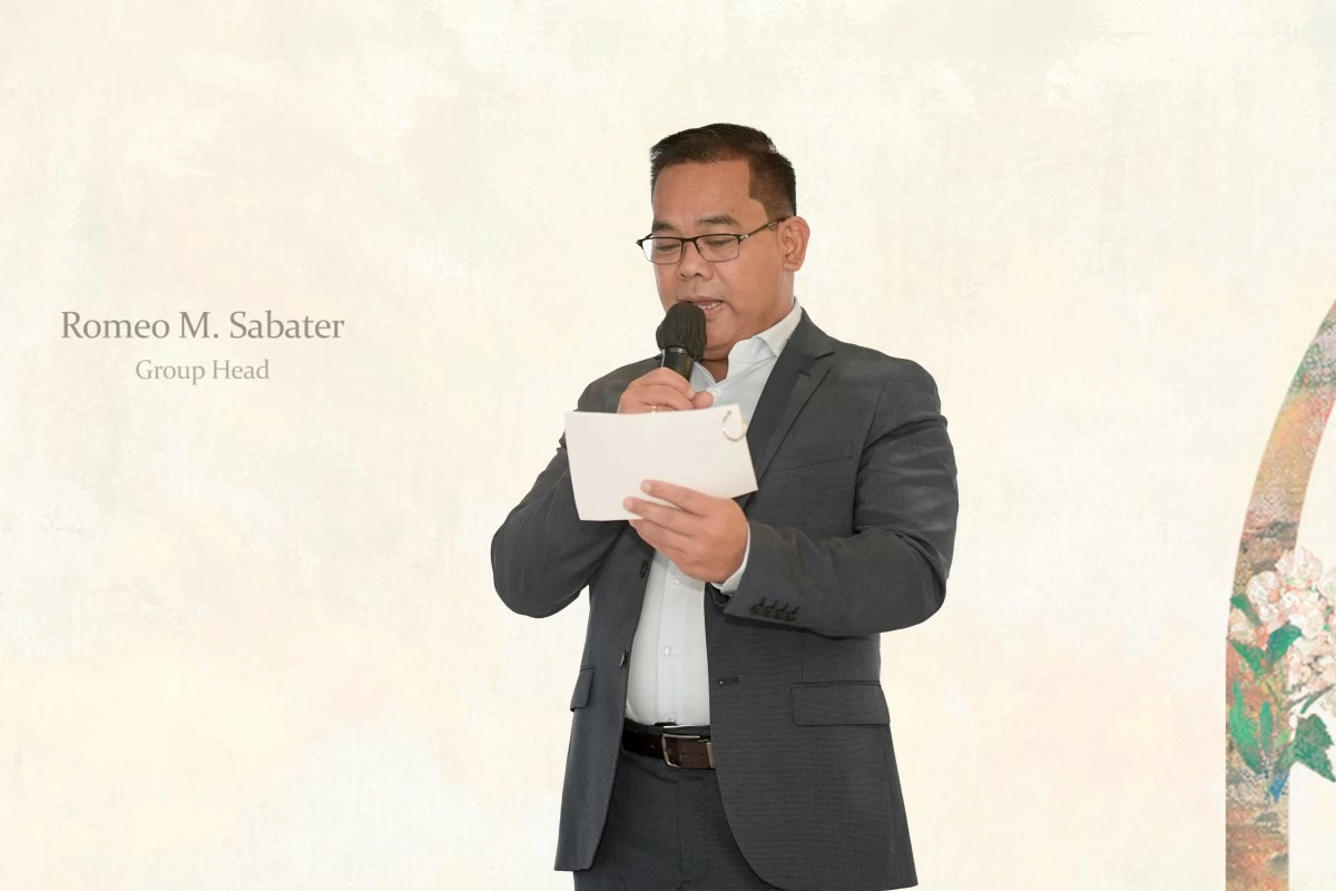 Crown Asia Group Head Romeo S. Sabater welcomes distinguished guests to Arché: The Origin of Aspiration, The Opulence of Address, a grand launch of the housing brand’s four newest themed residential developments in South Luzon. (Photo: Crown Asia)