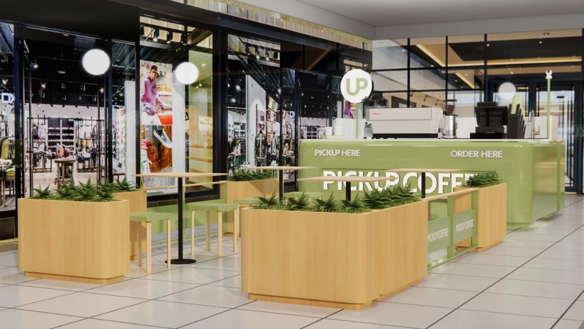 The hybrid PICKUP PRIME format, which offers a rightsized seating area for urban workers. Ranging between 50 and 80 square meters, these larger concepts represent the brand’s tiered strategy to capture both the on-the-fly commuter and brief business meetings.