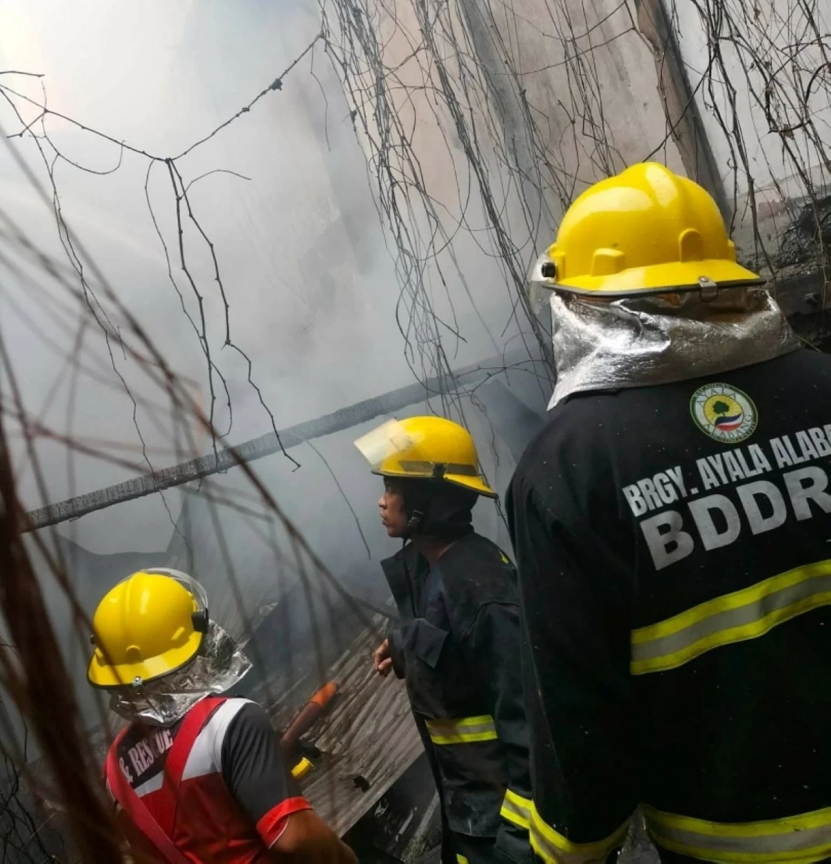 The fire in Soldiers Hills Village in Barangay Putatan, Muntinlupa, on May 15 (Photo from BDRRM Ayala Alabang on Facebook)