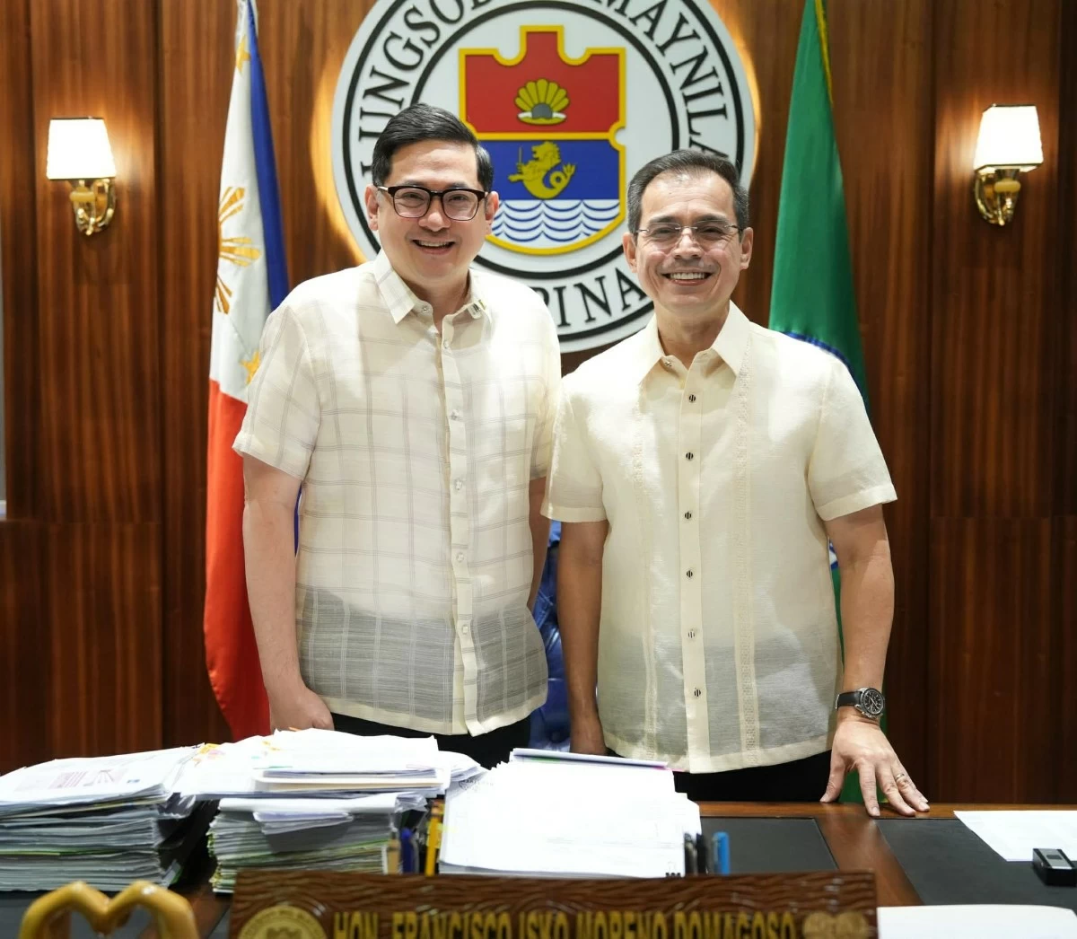 Senator Bam Aquino with Manila Mayor Isko Moreno (Photo courtesy of Manila Public Information Office)