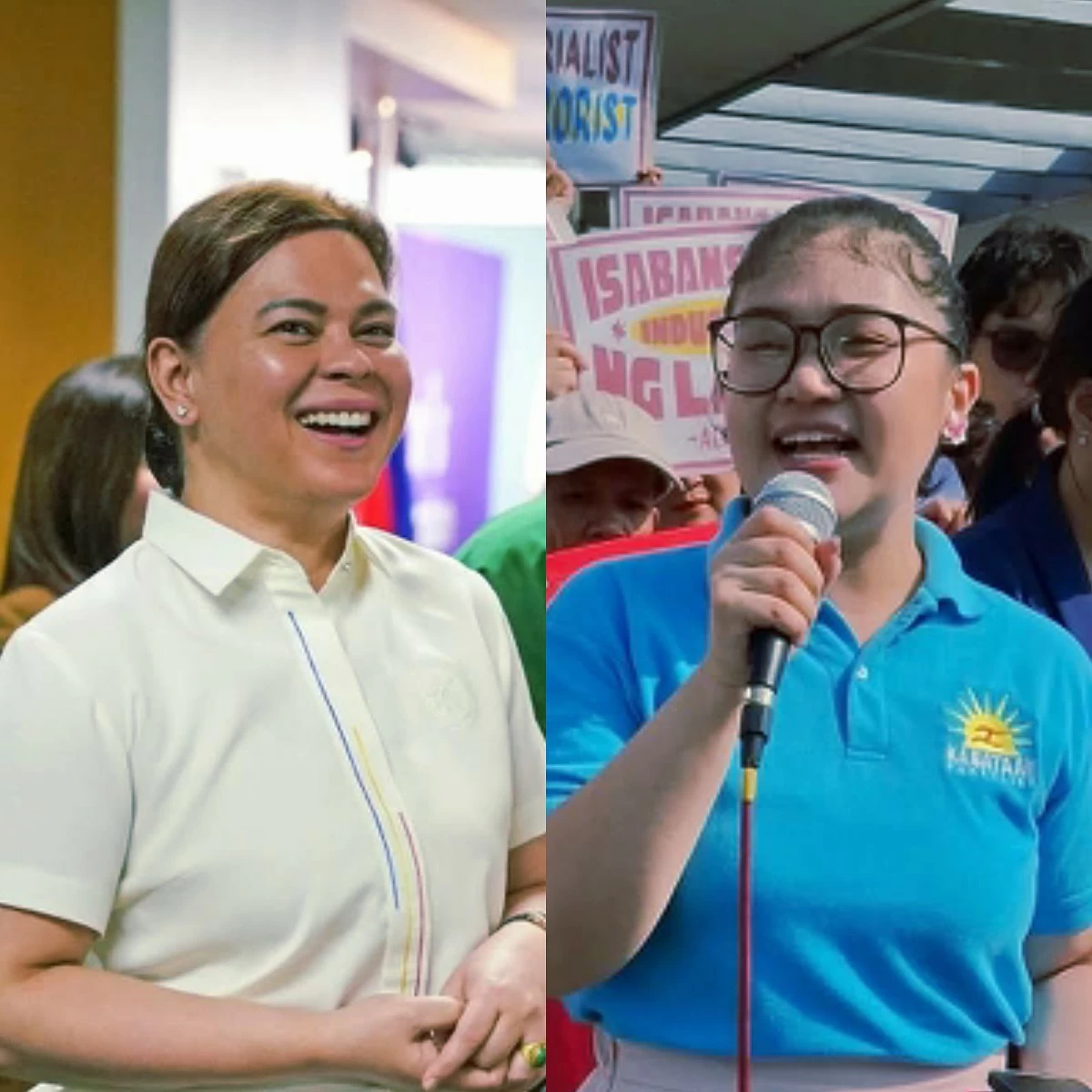 Vice President Sara Duterte (left), Kabataan Party-list Rep. Renee Co (Facebook)