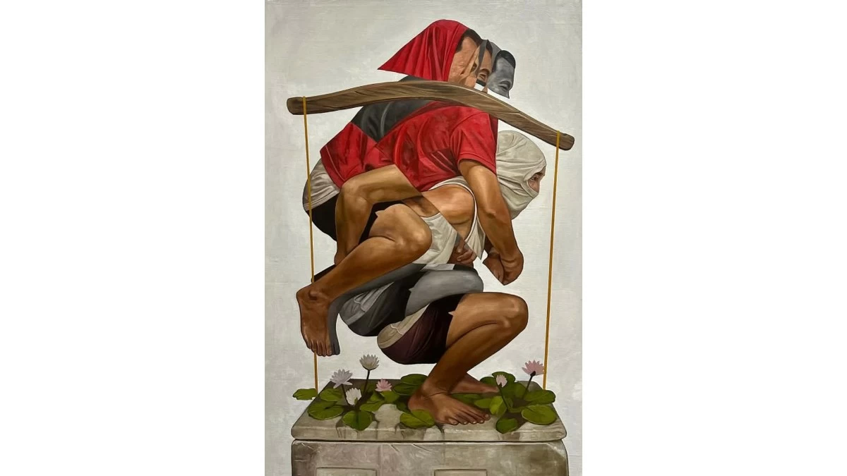 MIND THE GAP I, oil on canvas, 36x24 inches, 2026