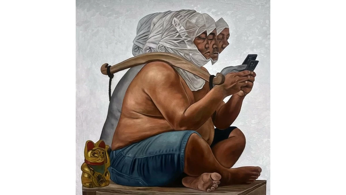 WHEN THE EFFORT SLEEPS, oil on canvas, 24x24 inches, 2026