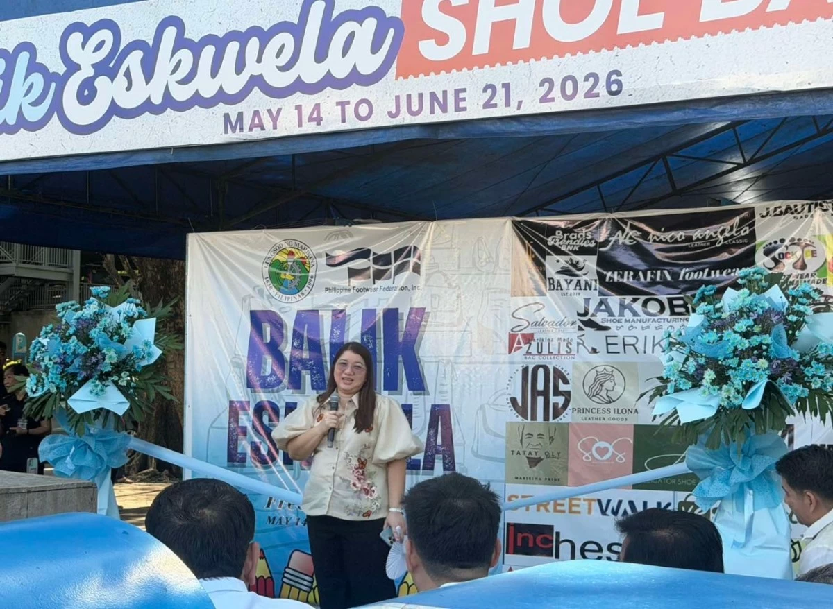 Marikina City Mayor Marjorie Ann “Maan” Teodoro and First District Representative Marcelino “Marcy” Teodoro lead the official opening of the Balik Eskwela Shoe Bazaar at the Marikina Freedom Park on Monday, May 18, 2026. The bazaar features 39 stalls selling shoes and leather goods from members of the Philippine Footwear Federation, Inc. (PFFI) and will run until June 21, 2026. (Photos from Marikina LGU)