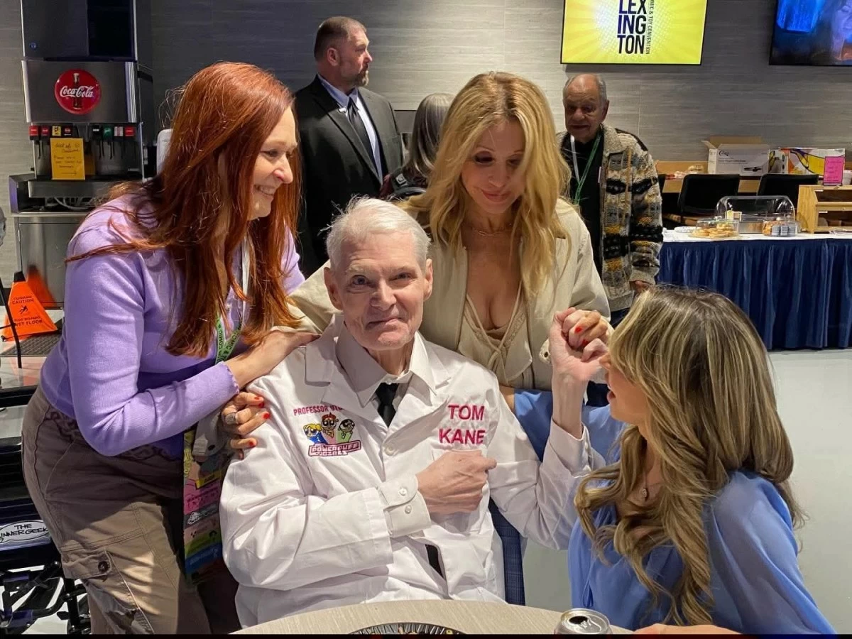 A POWERPUFF REUNION Tom reunited with the original Powerpuff voice actors (Tara Strong, Cathy Cavadini, and E.G. Daily) last March (Photo: Tom Kane/Facebook)