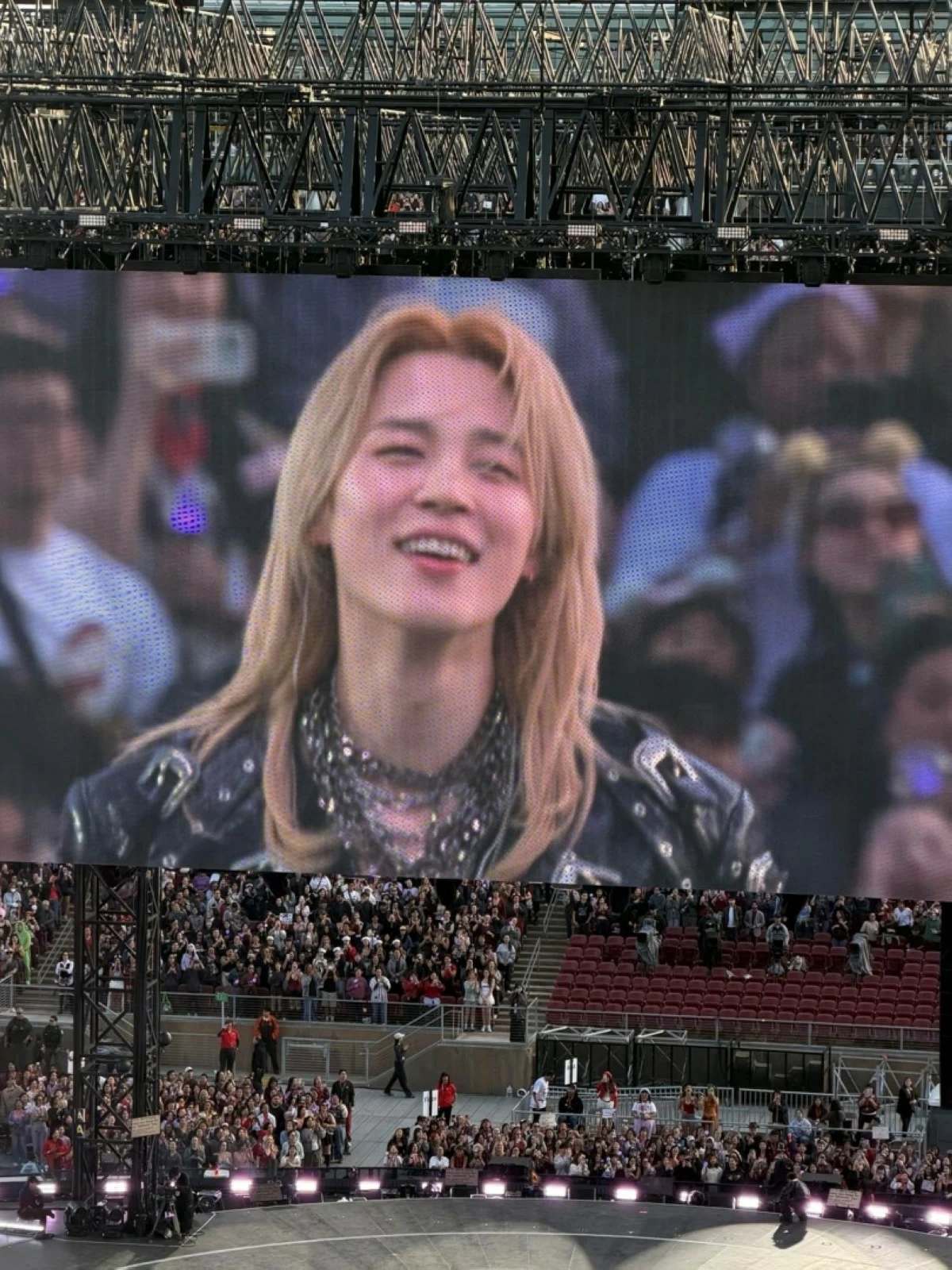 BTS' Jimin at Stanford Stadium (Photo courtesy of Juliet Macabeo Bryant)
