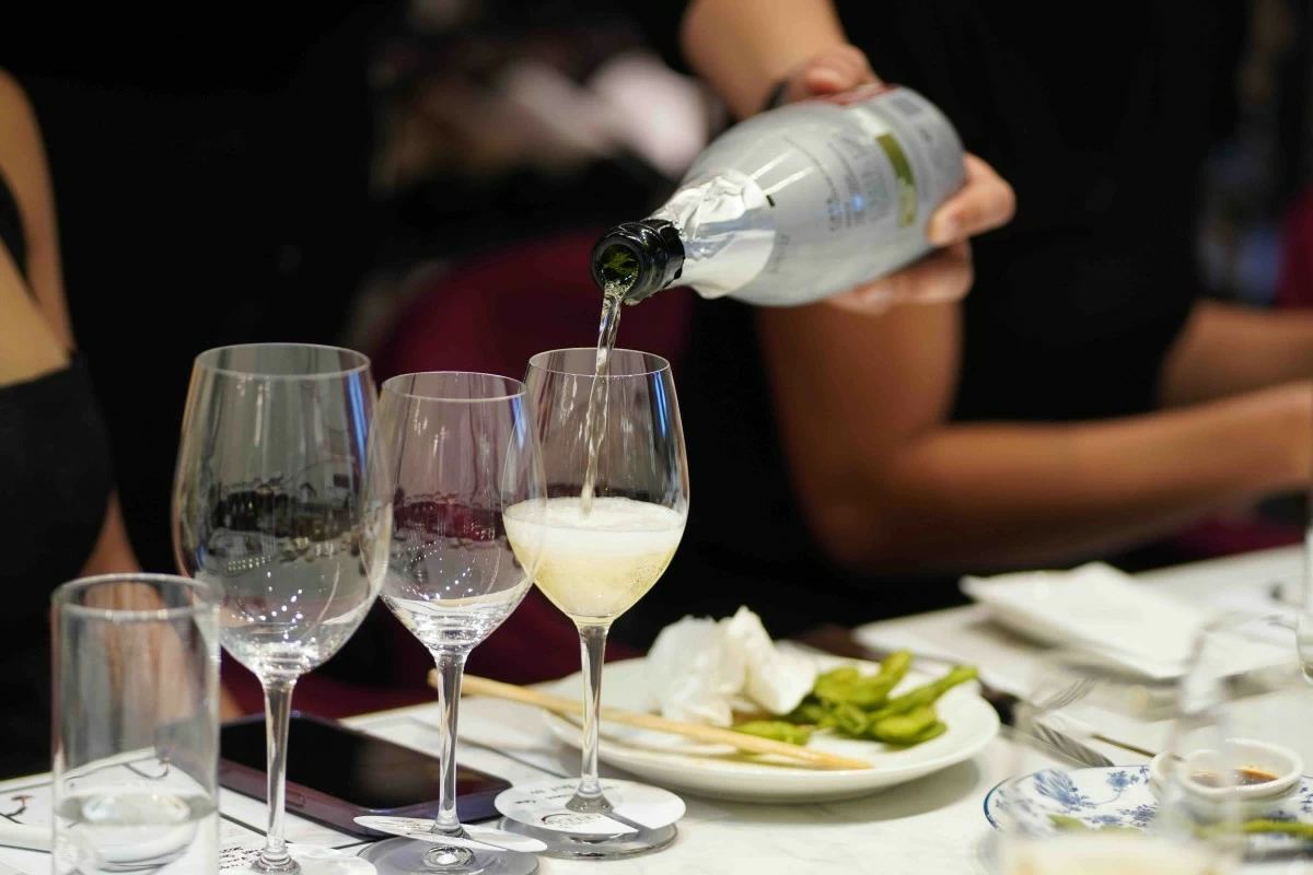 POUR DECISIONS HERE Wine glasses prepared for a guided pairing session at World Cellar reflect the venue’s growing focus on approachable wine appreciation and curated tastings in Quezon City. (Photo: World Cellar)