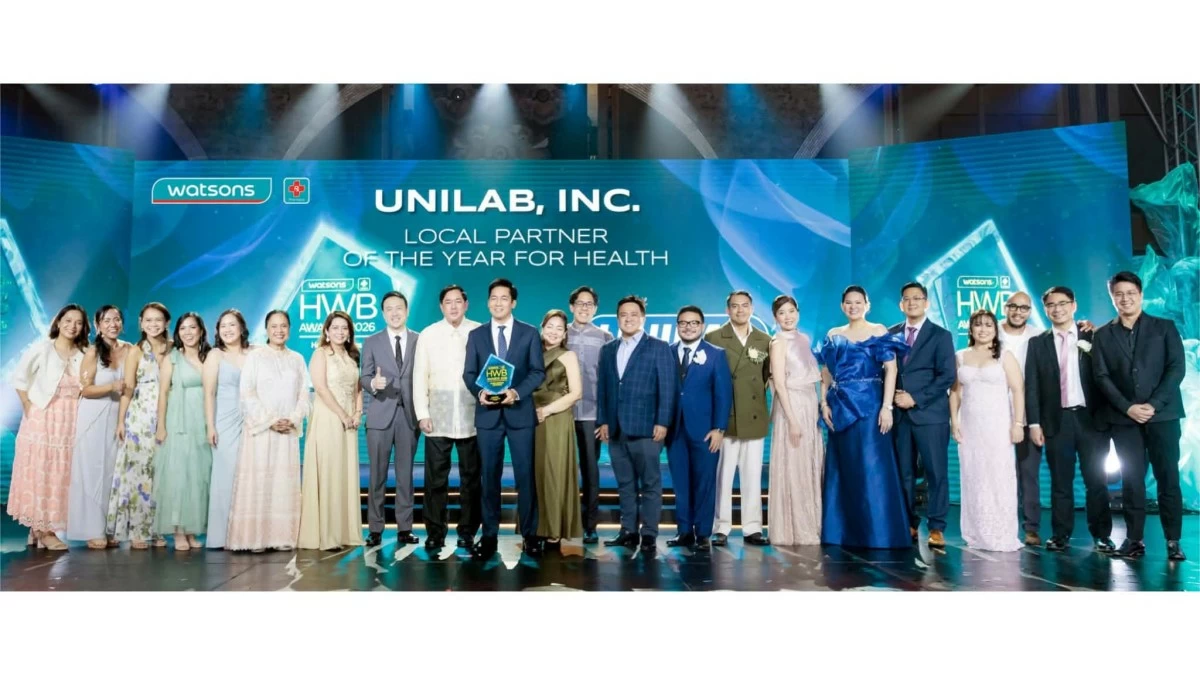 Watsons Philippines, led by managing director Danilo Chiong and COO Jefferson Go, recognized Unilab, Inc. as the Local Partner of the Year for Health at the Watsons HWB Awards 2026.

