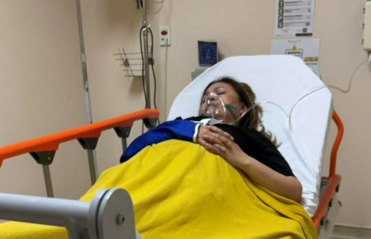 Trina Reyes-Biazon, wife of Muntinlupa Mayor Ruffy Biazon, in the hospital (Photo from Mayor Biazon's Facebook account) 