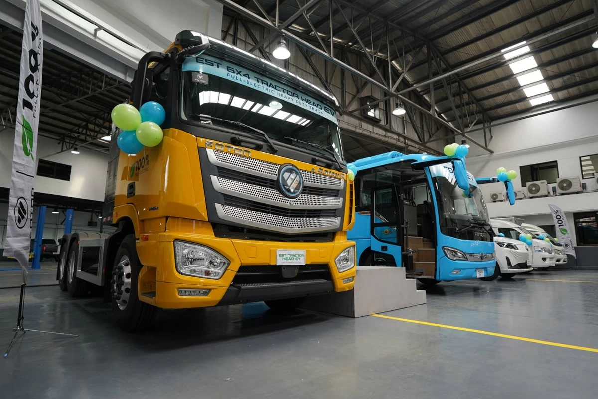 The Foton EST EV Tractor Head and Foton Coach Bus EV.
