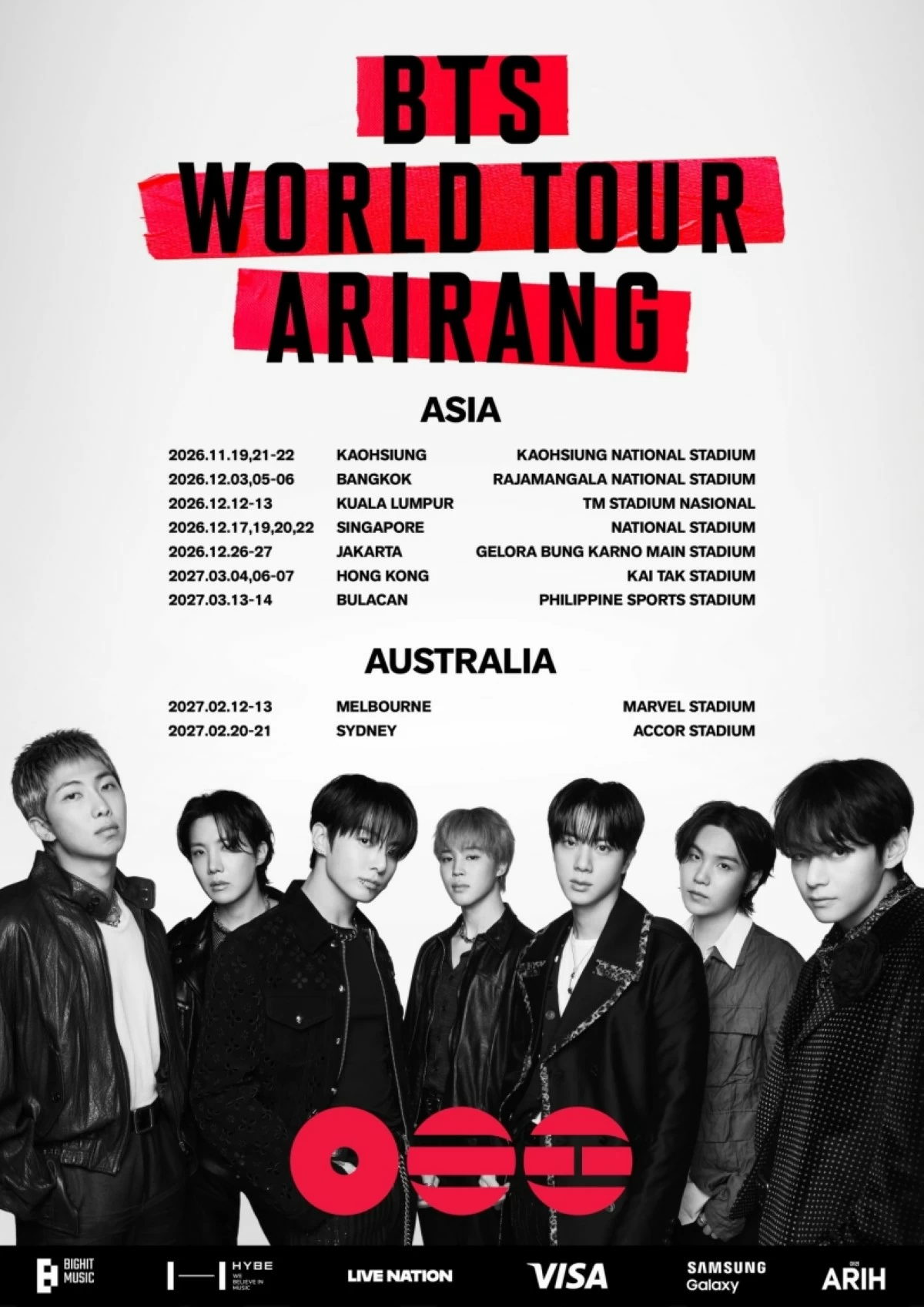 The venues for the BTS 