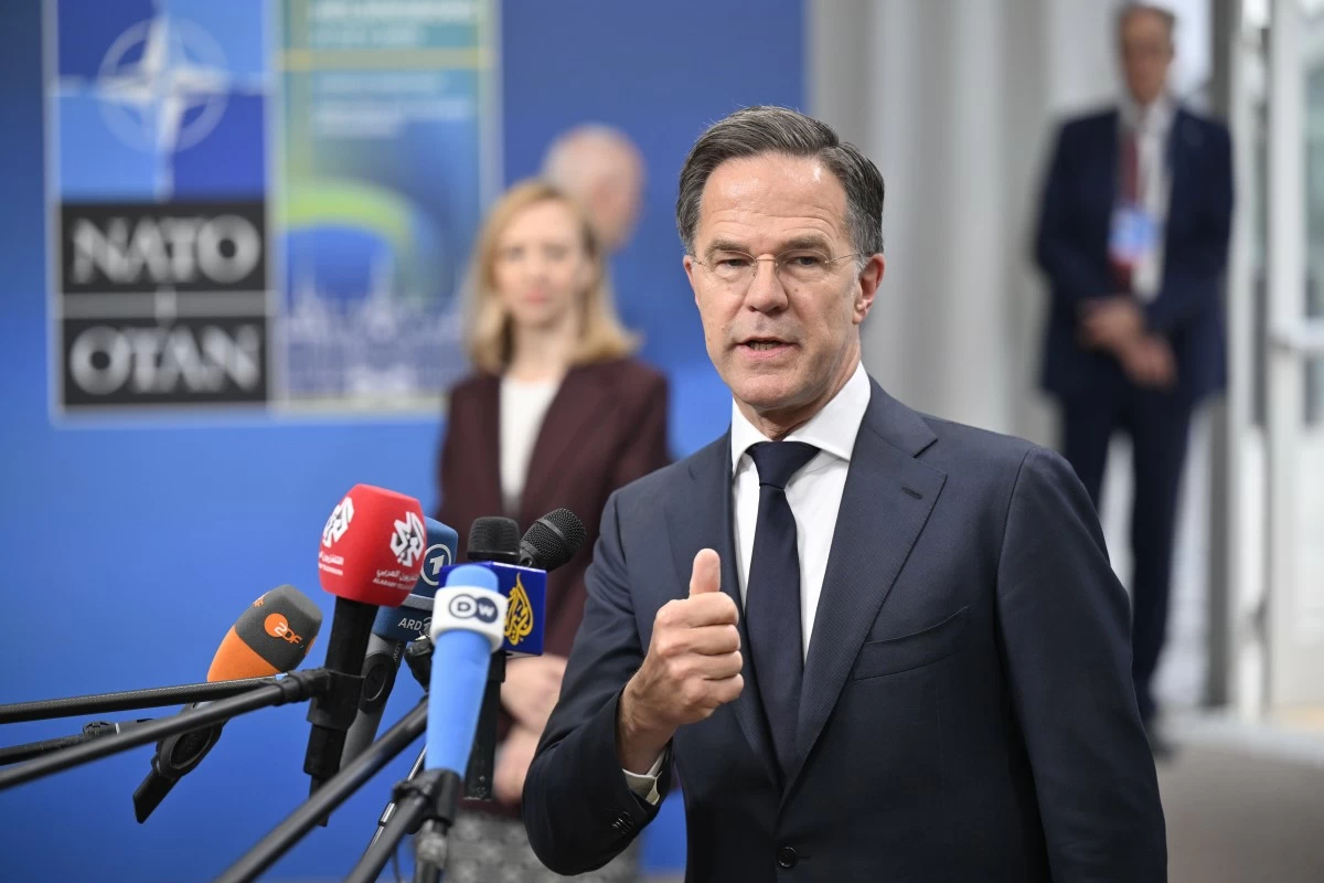 NATO Secretary General Mark Rutte speaks to media at the NATO Foreign Ministers' meeting in Helsingborg, Sweden, Friday, May 22, 2026. (Johan Nilsson/TT News Agency via AP)