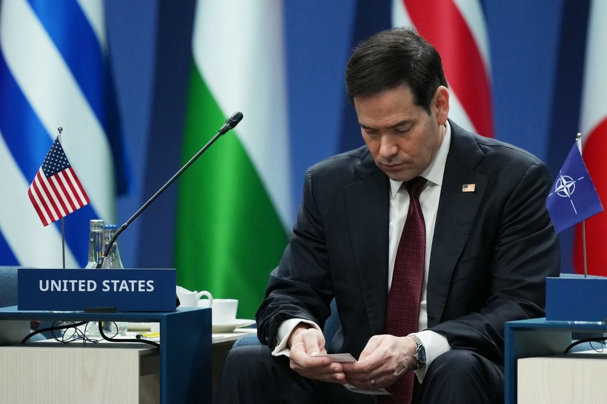 United States Secretary of State Marco Rubio attends a meeting of the North Atlantic Council in NATO foreign ministers format in Helsingborg, Sweden, Friday, May 22, 2026. (AP Photo/Julia Demaree Nikhinson, Pool)