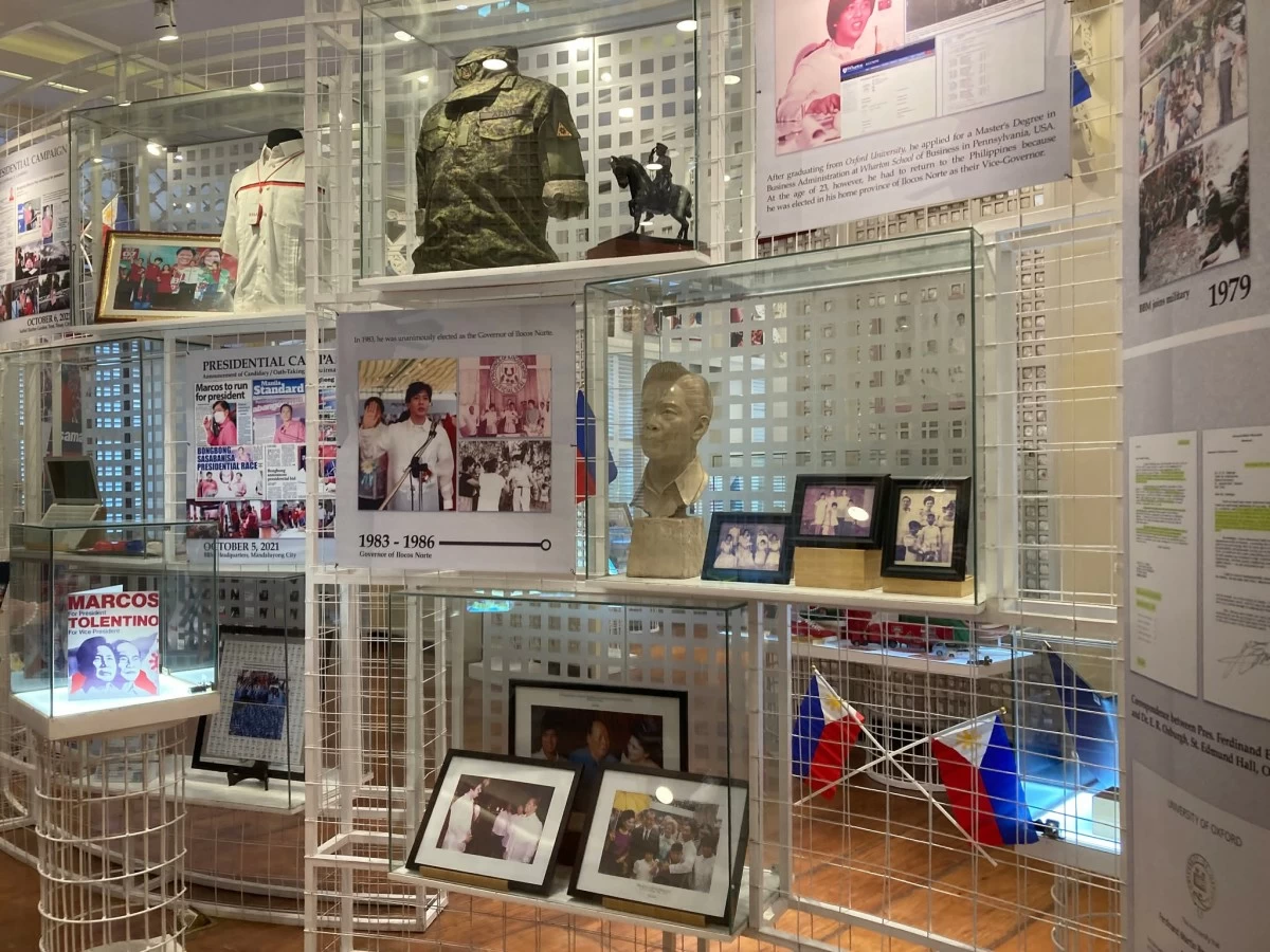 ROAD TO PRESIDENCY Much of the memorabilia on display show key moments from President Marcos Jr.'s path to the presidency